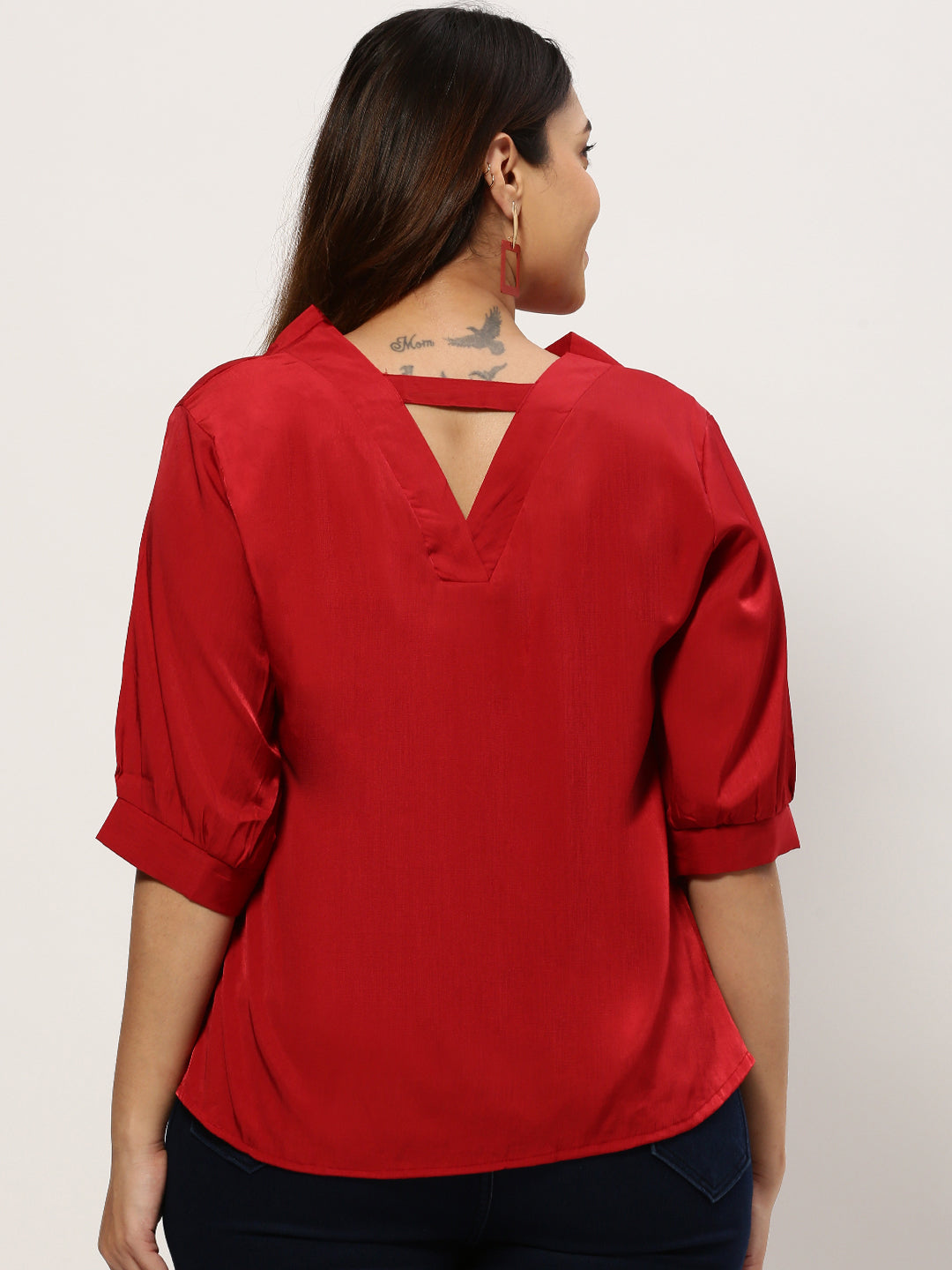 Women Solid Maroon Top