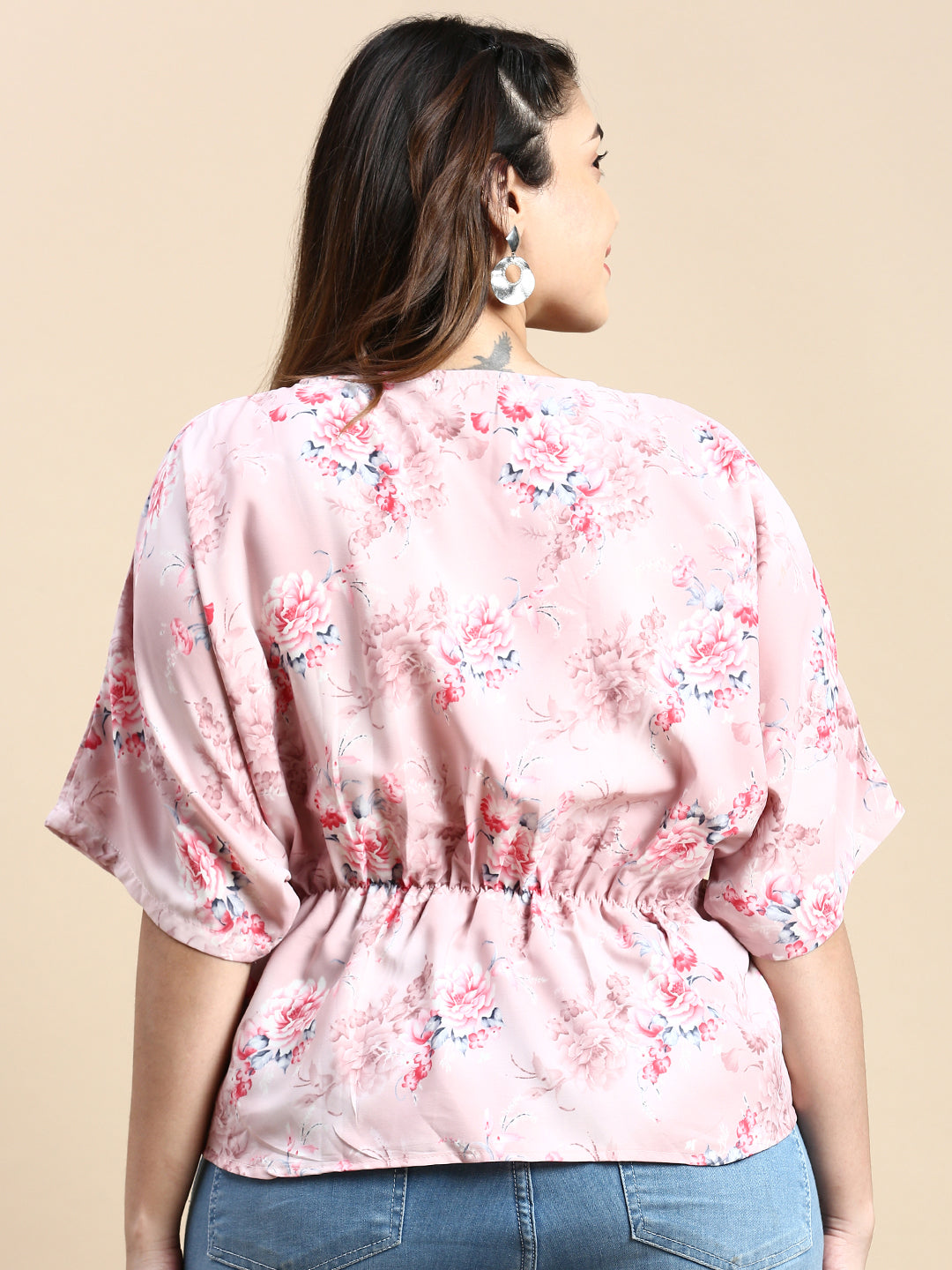 Women Floral Pink Top