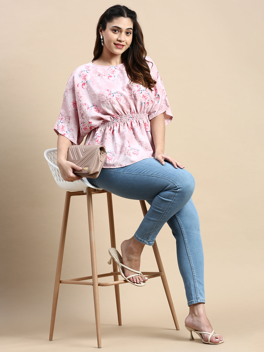 Women Floral Pink Top