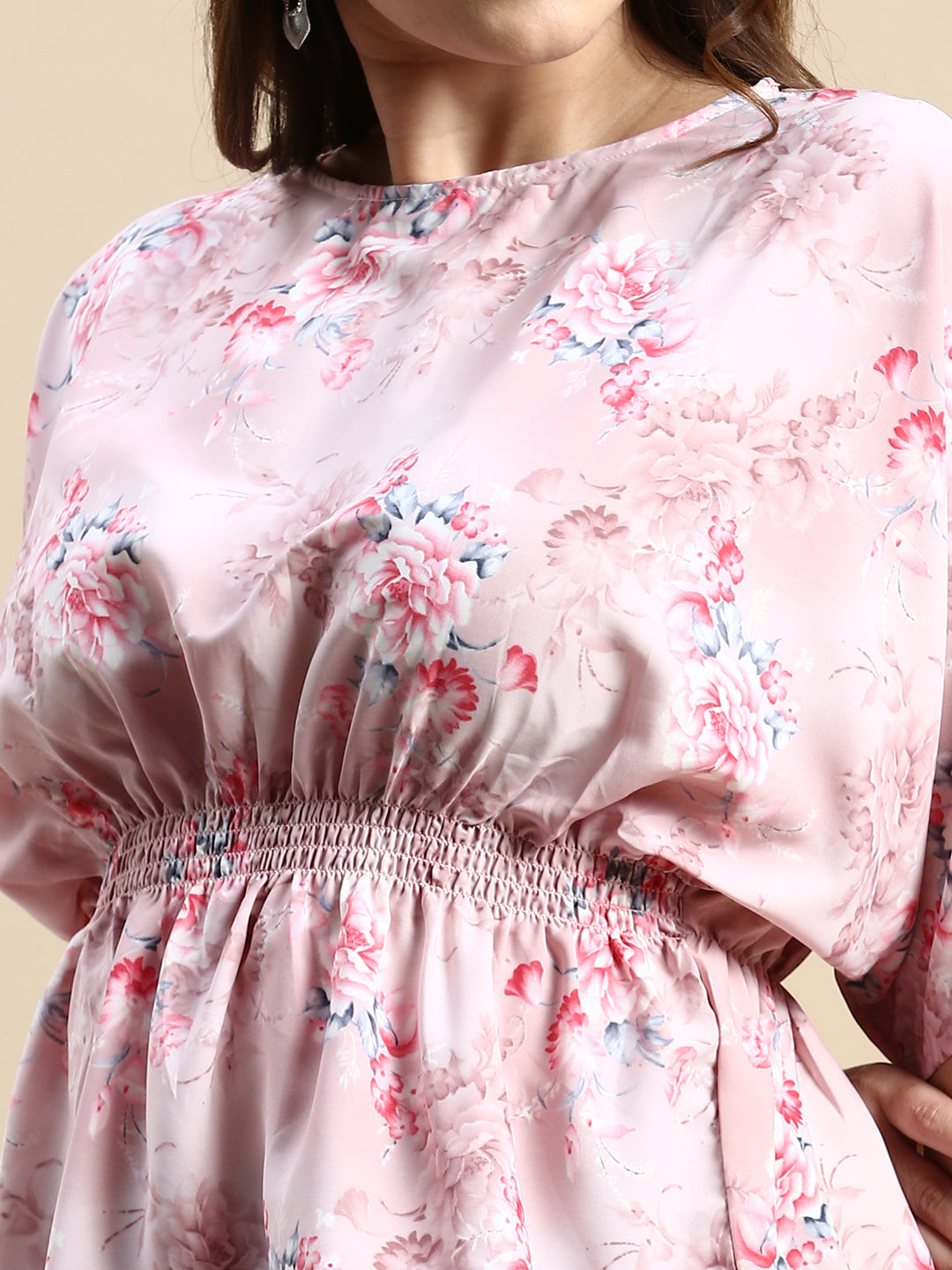 Women Floral Pink Top