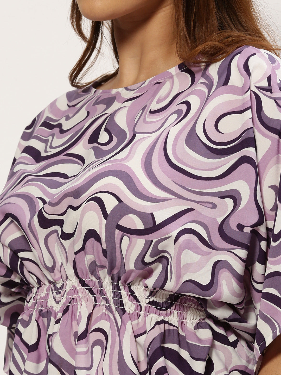 Women Abstract Violet Top