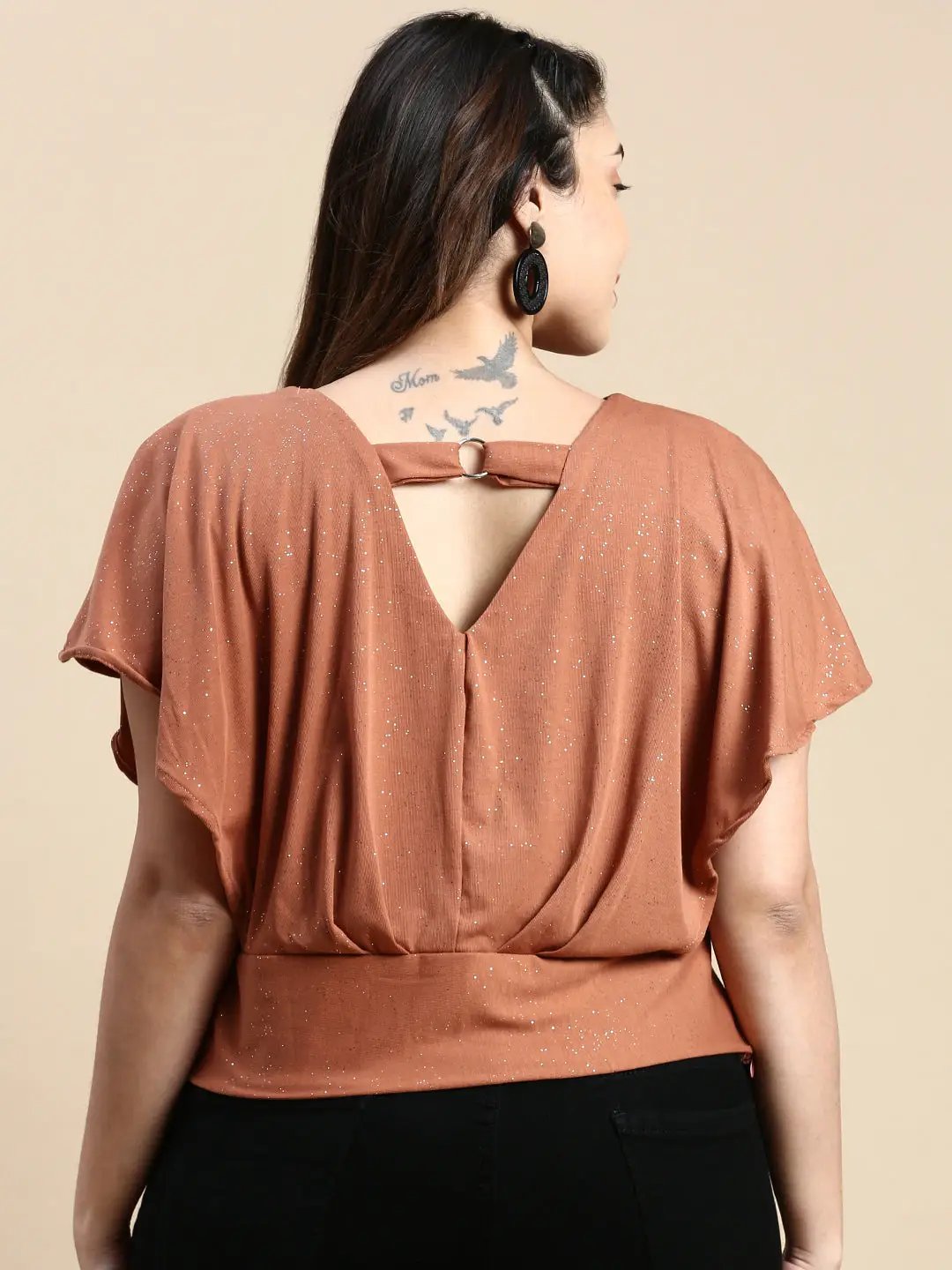 Women's Embellished Copper Top