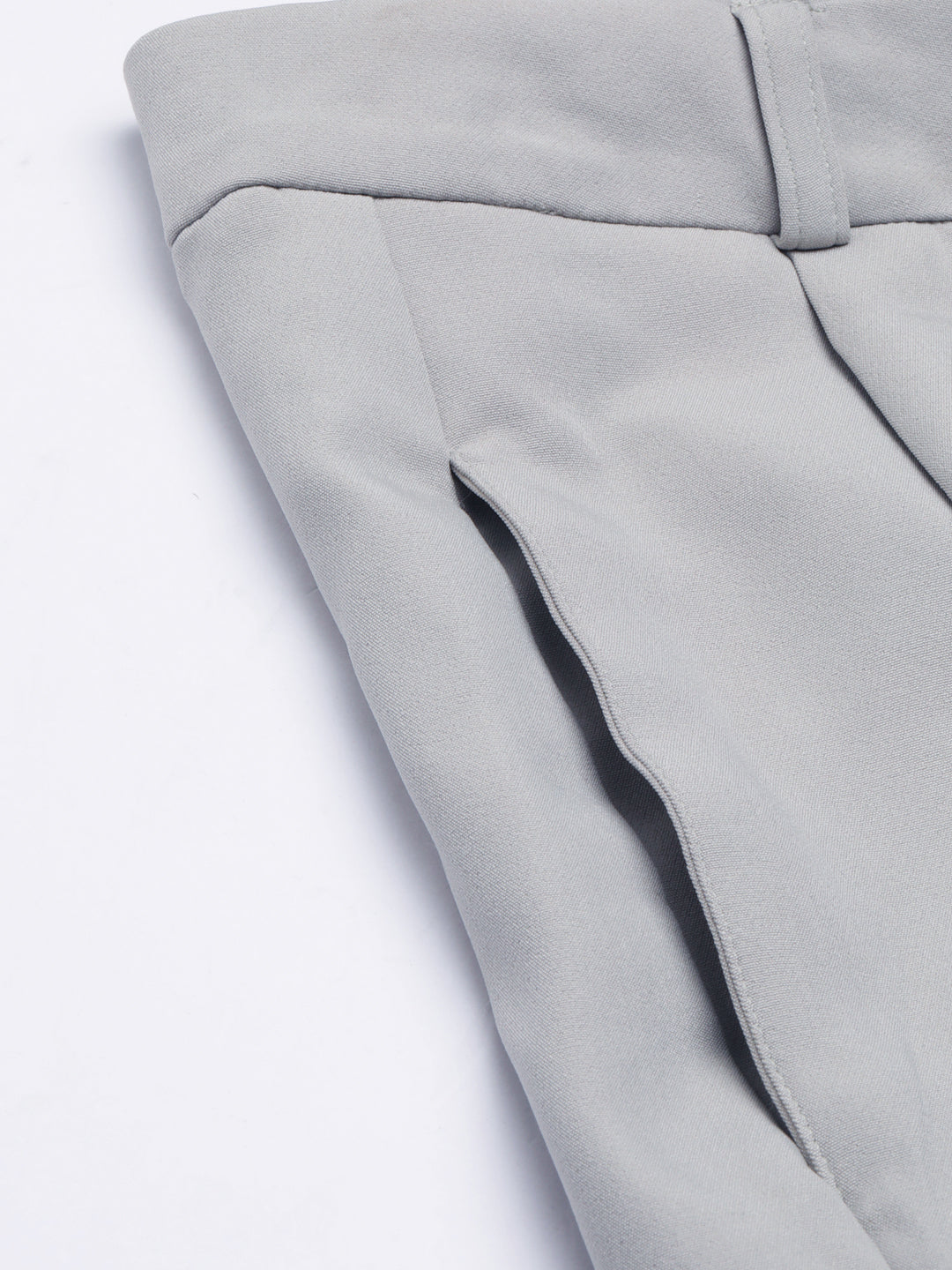 Women Grey Solid Bootcut Trousers