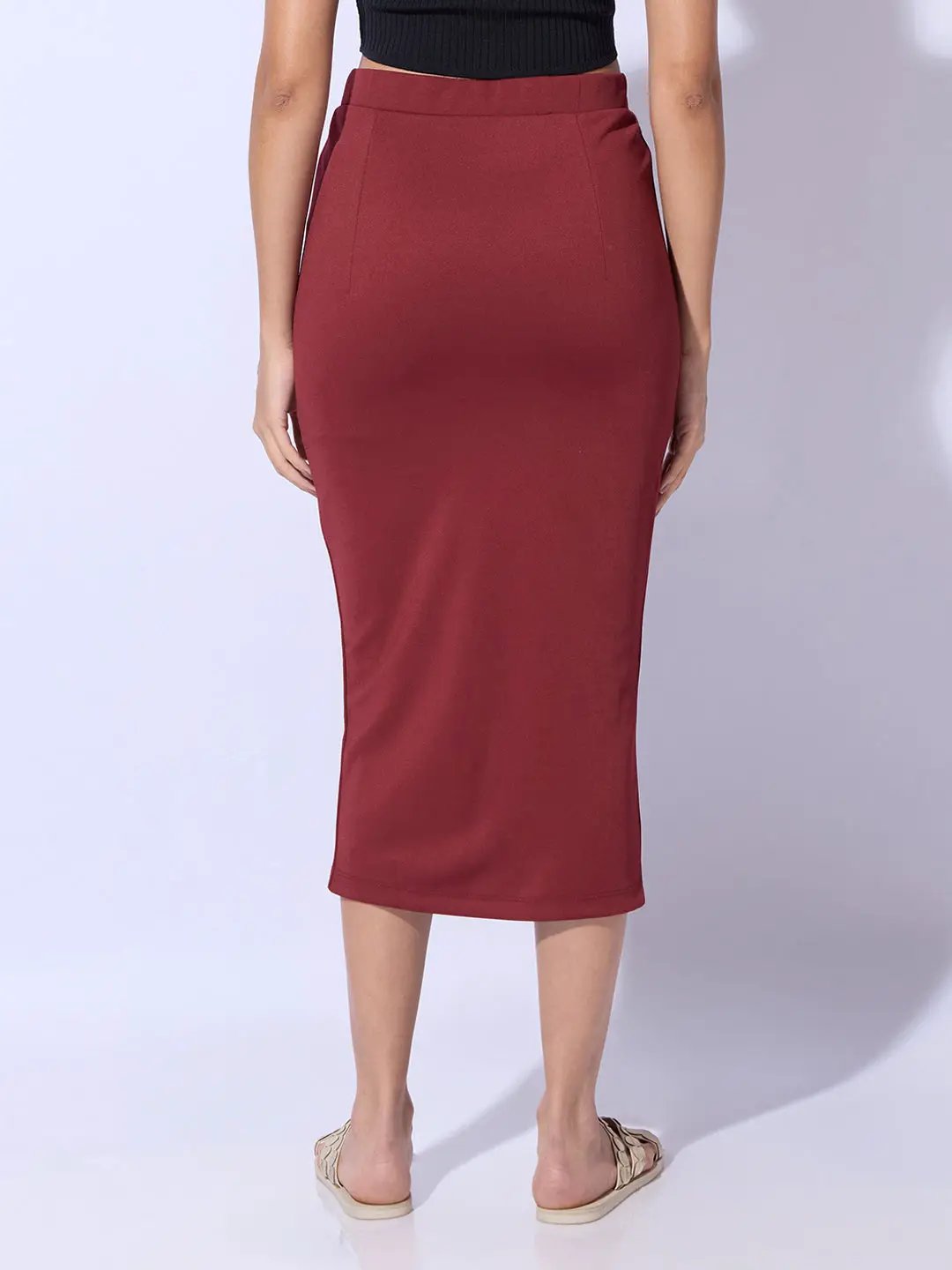 Women's Red Pencil Midi Skirts