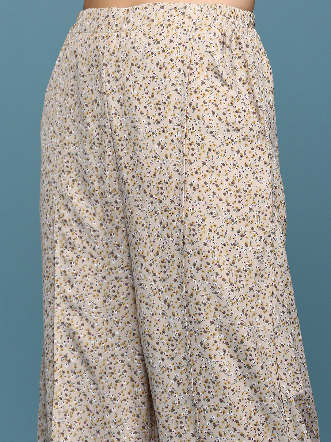 Women's Beige Printed Co-Ords