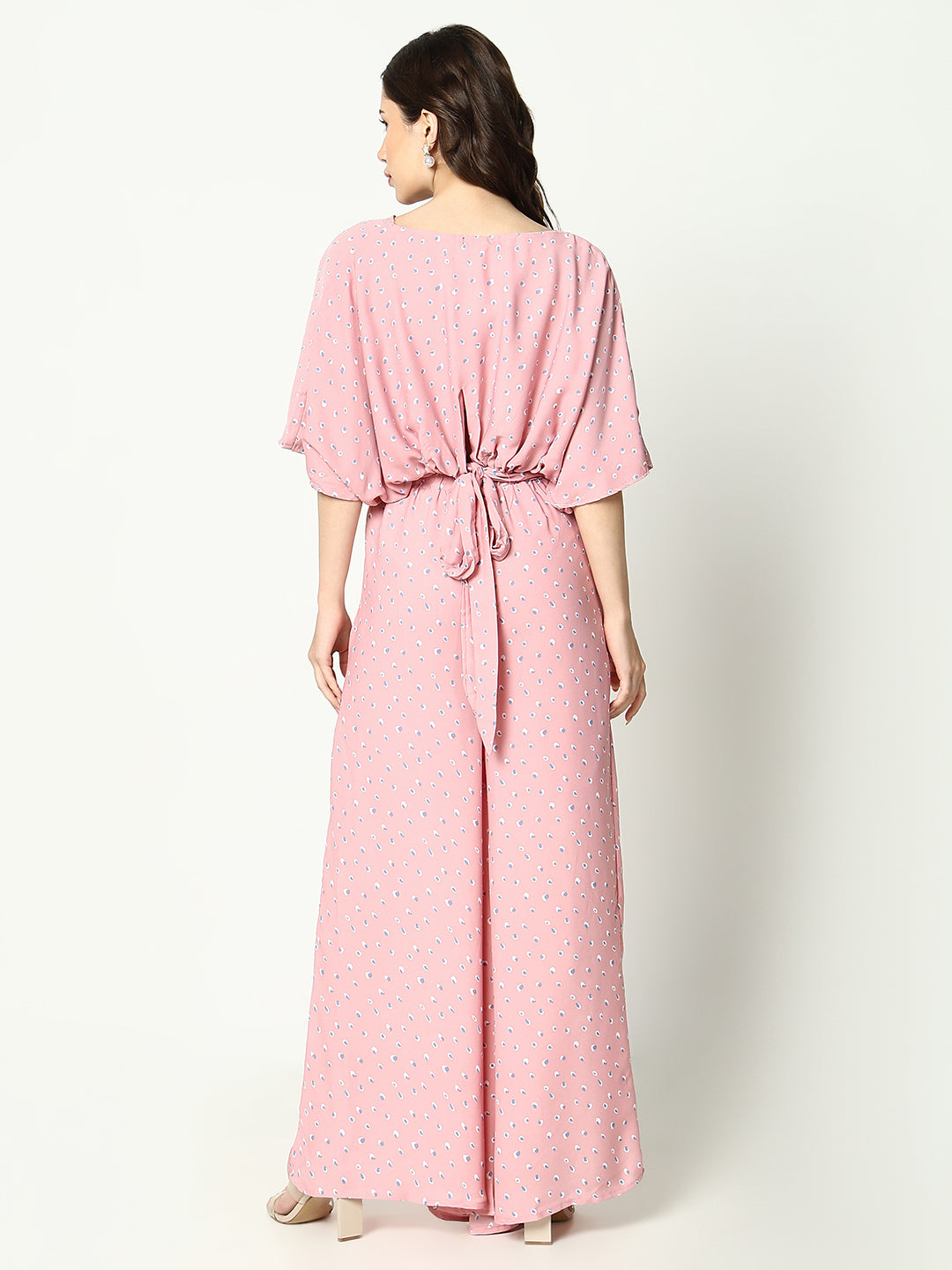 Women's Pink Printed Top With Palazzo Co-Ords