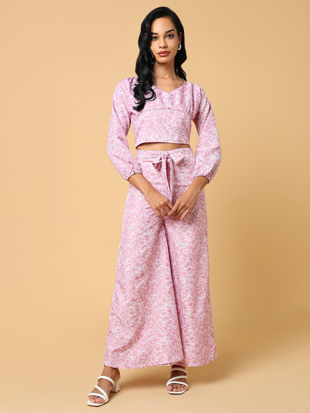 Women Printed Pink Co-Ords Set