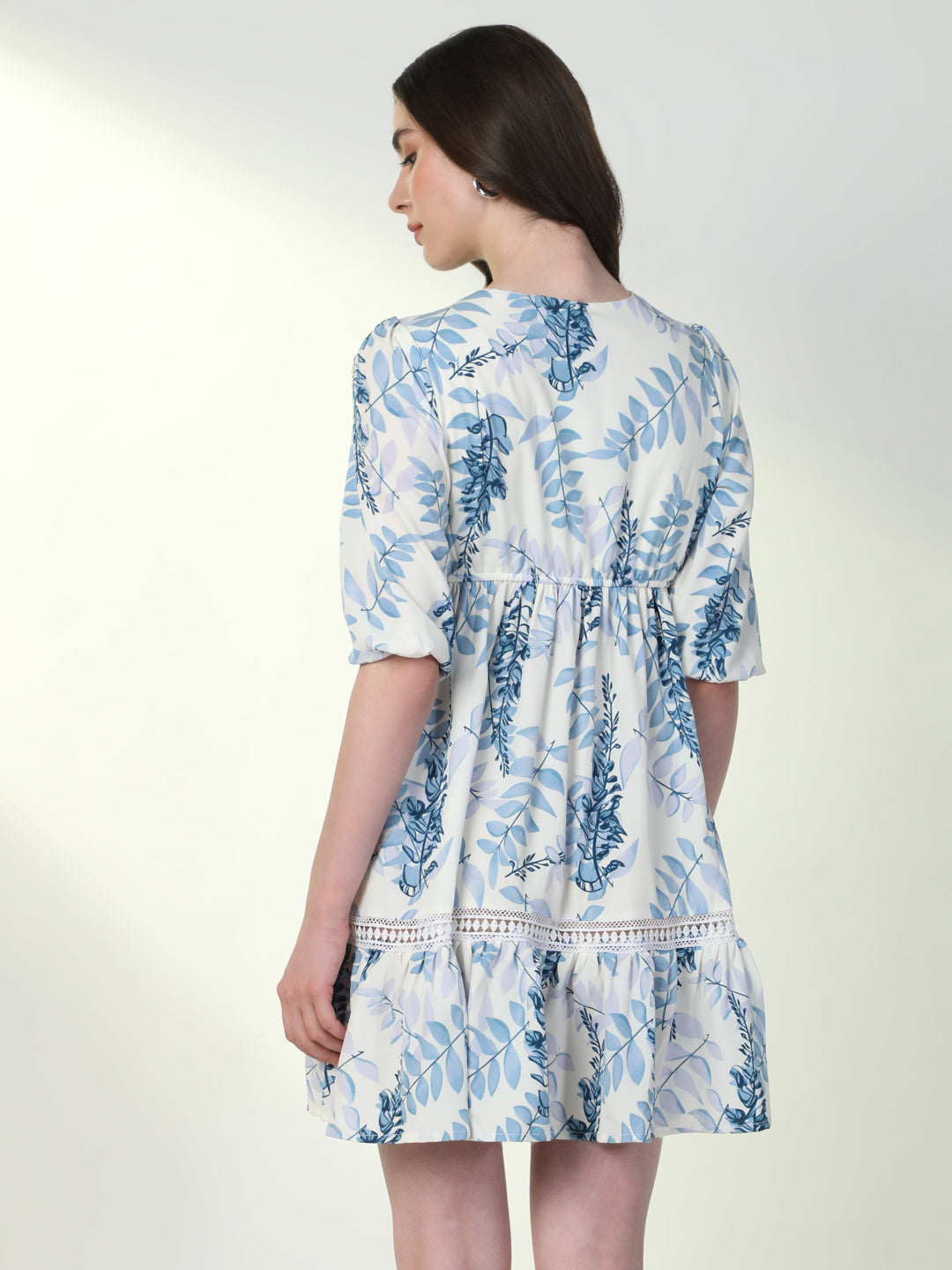 Women Floral Blue A-Line Dress