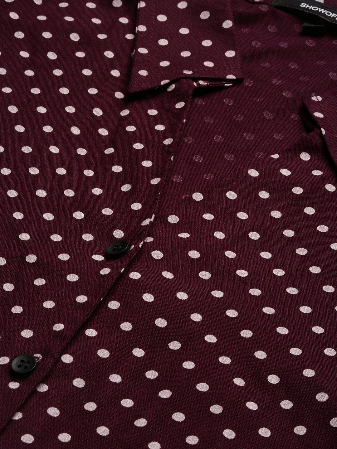 Women Polka Dots Purple Slim Fit Shirt