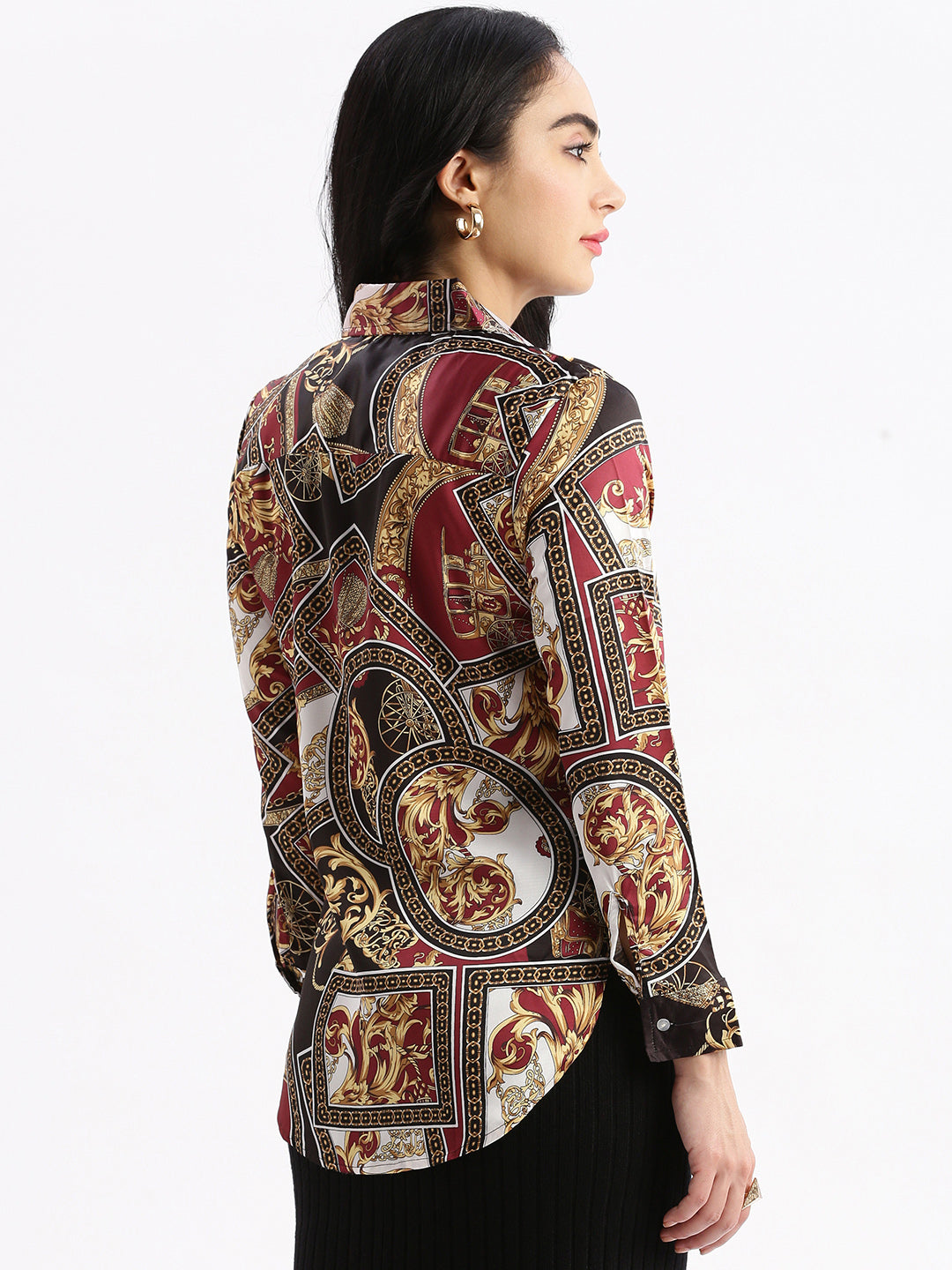 Women Graphic Print Multi Slim Fit Shirt