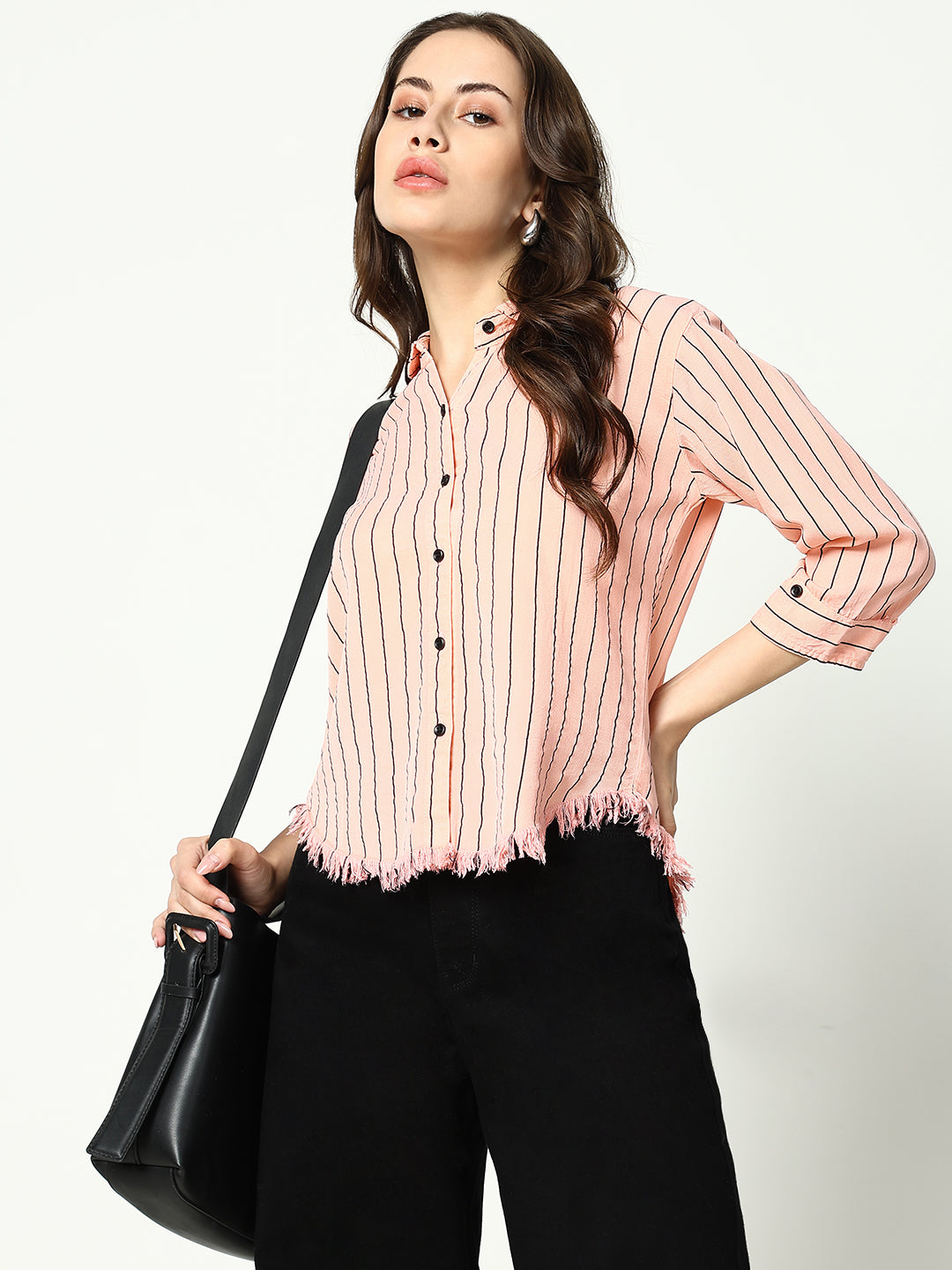 Women's Pink Striped Shirt