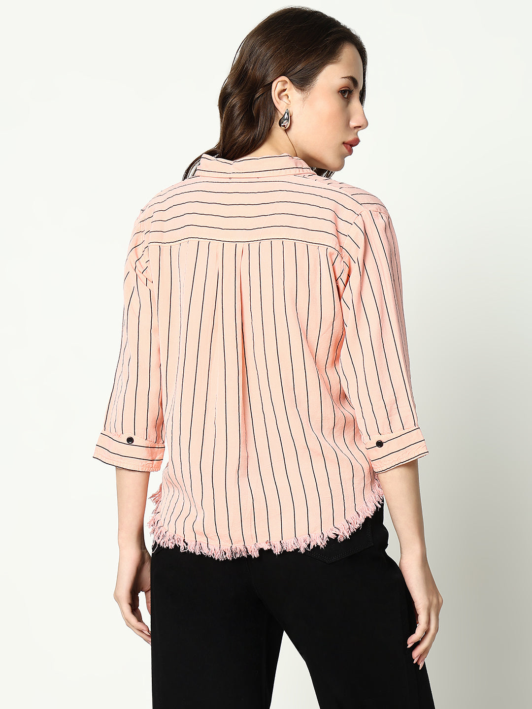 Women's Pink Striped Shirt