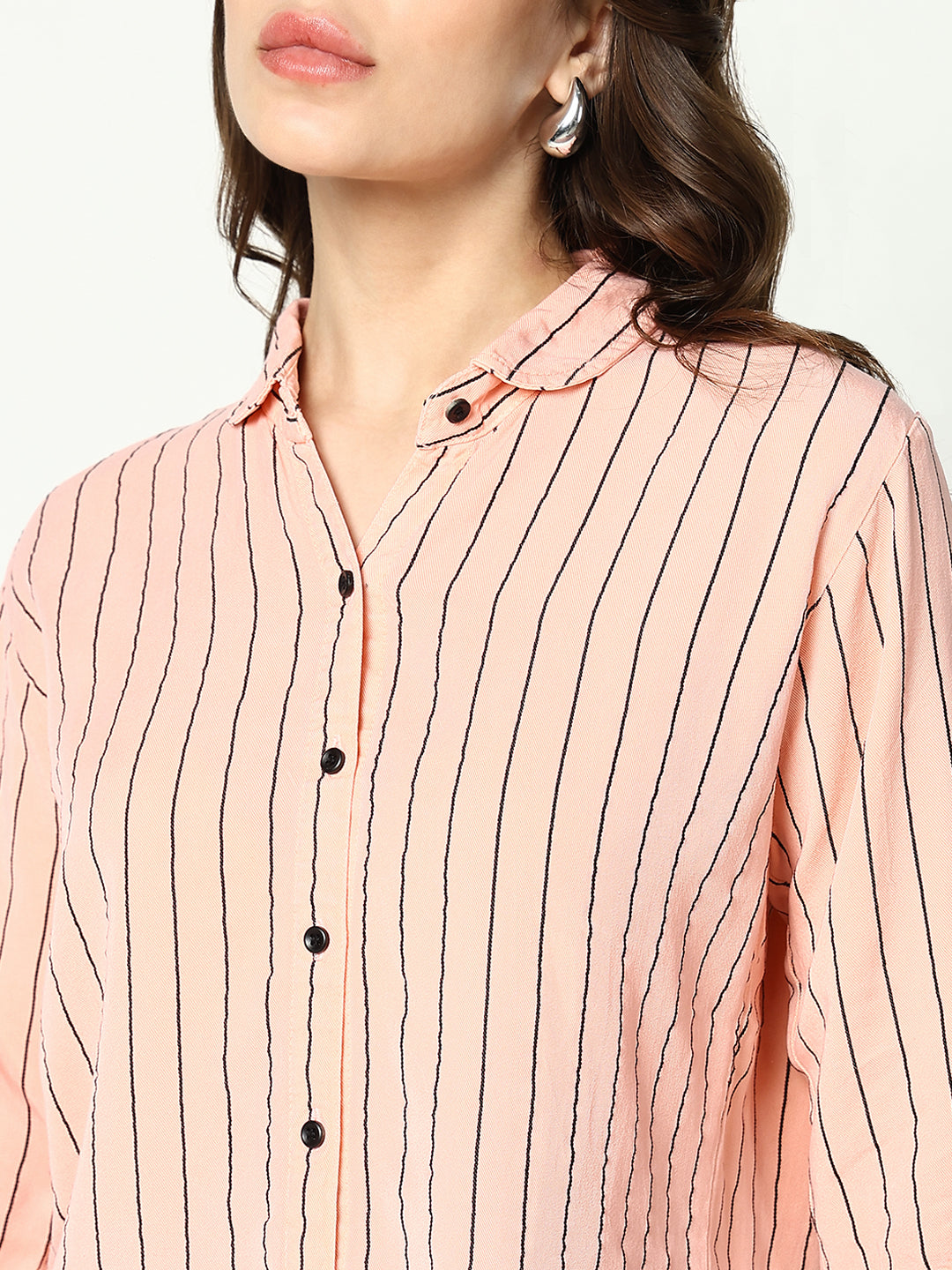 Women's Pink Striped Shirt