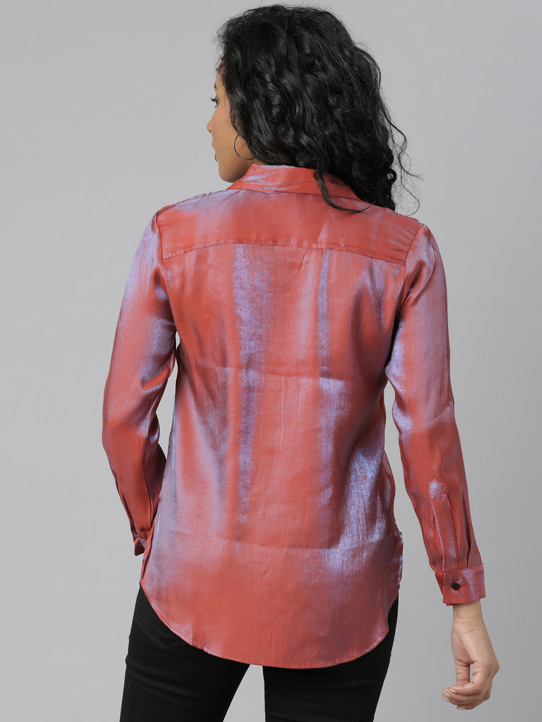 Women Rust Solid Shirt