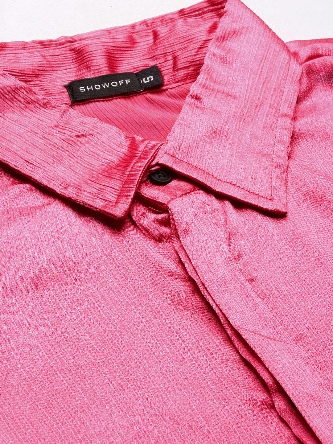 Women Solid Pink Slim Fit Shirt