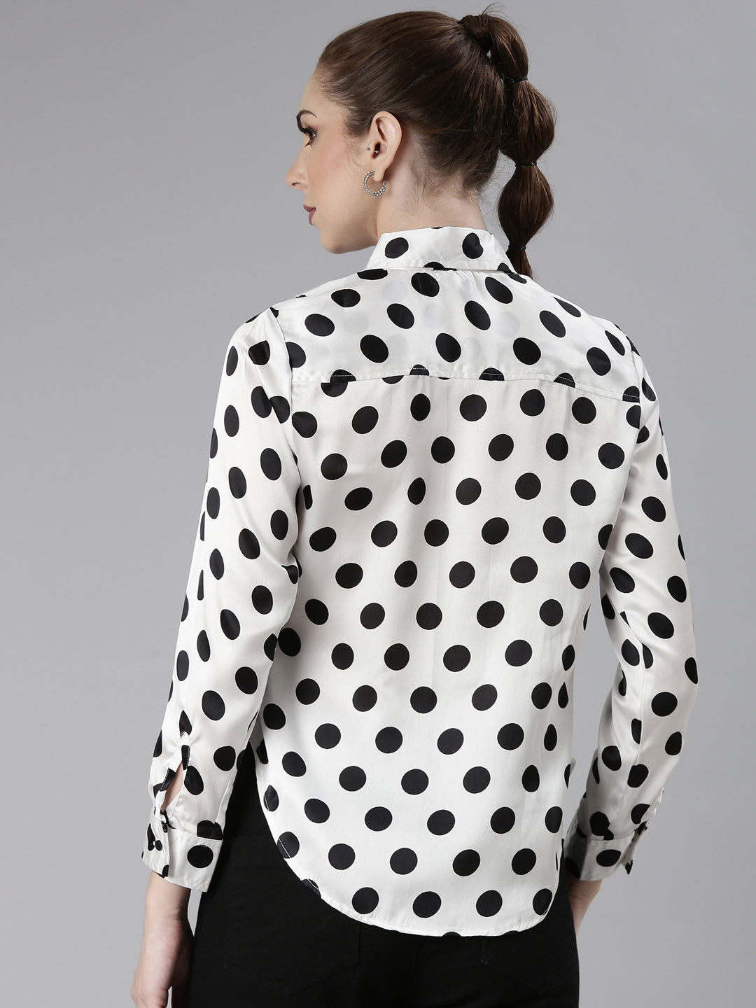 Women's White Polka Dots Shirt