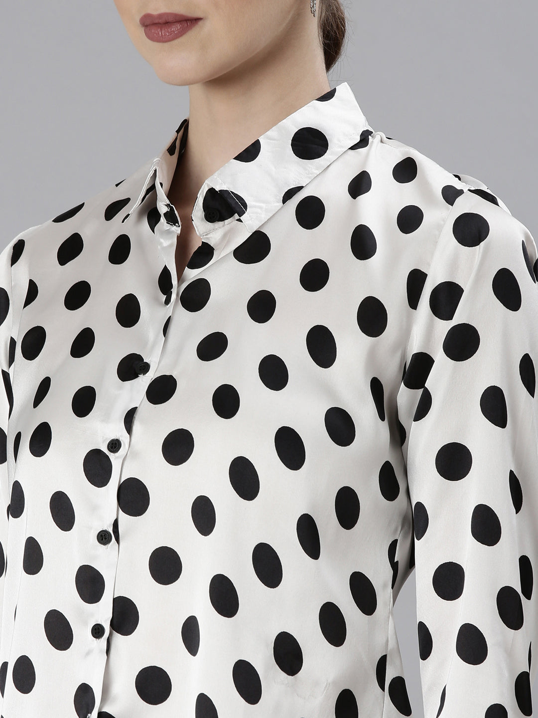 Women's White Polka Dots Shirt