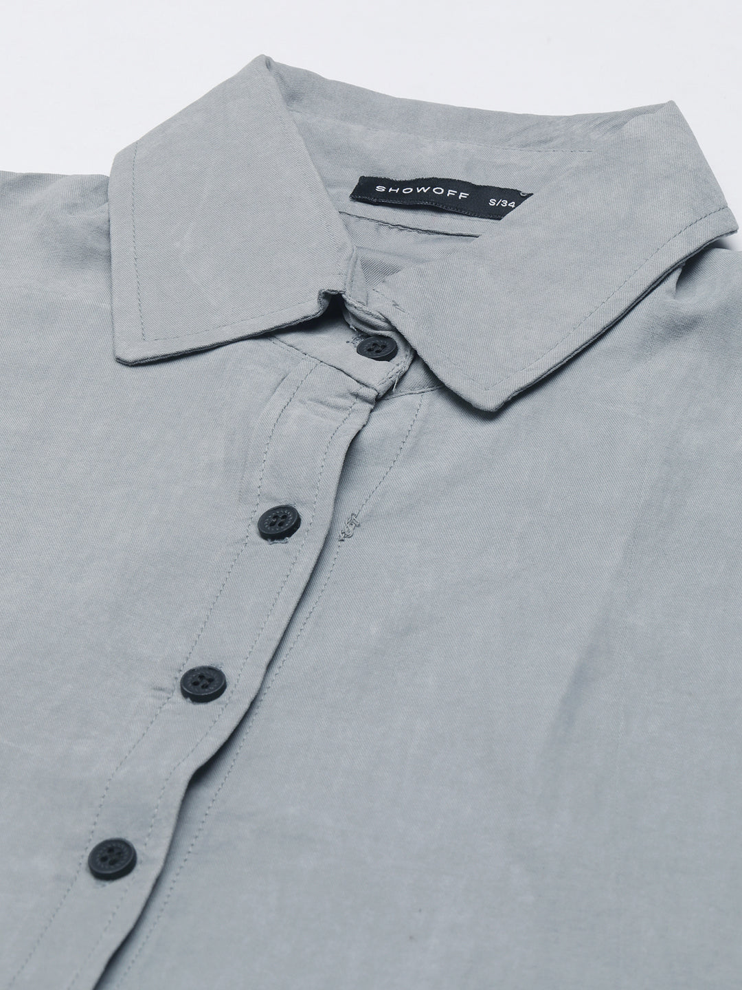 Women Grey Solid Shirt