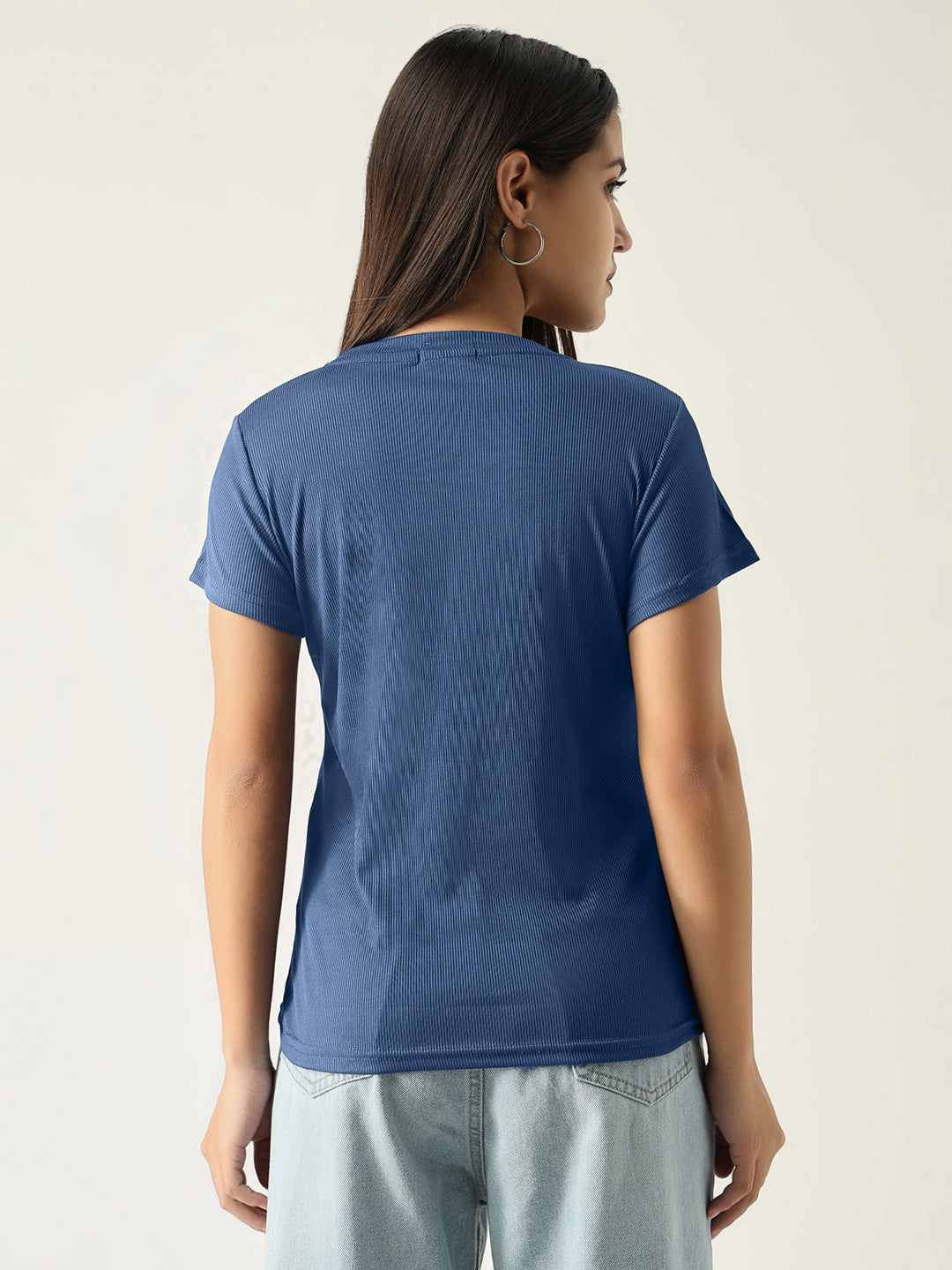 Women Graphic Blue T Shirt