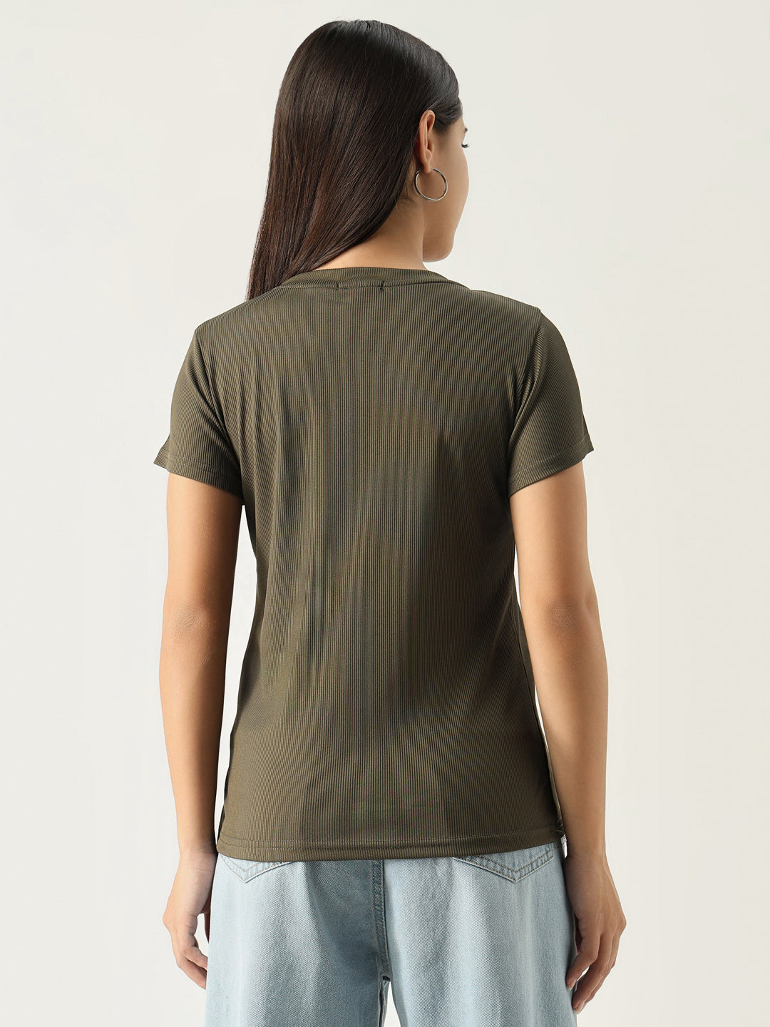 Women Graphic Olive T Shirt