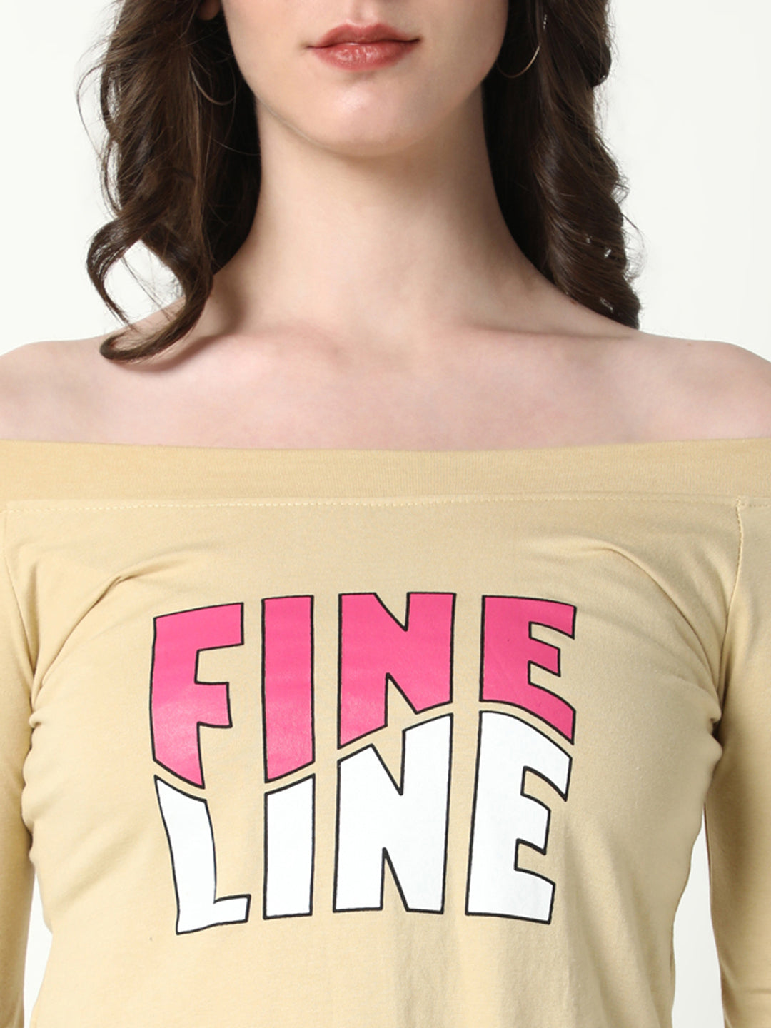 Women Graphic Beige T Shirt