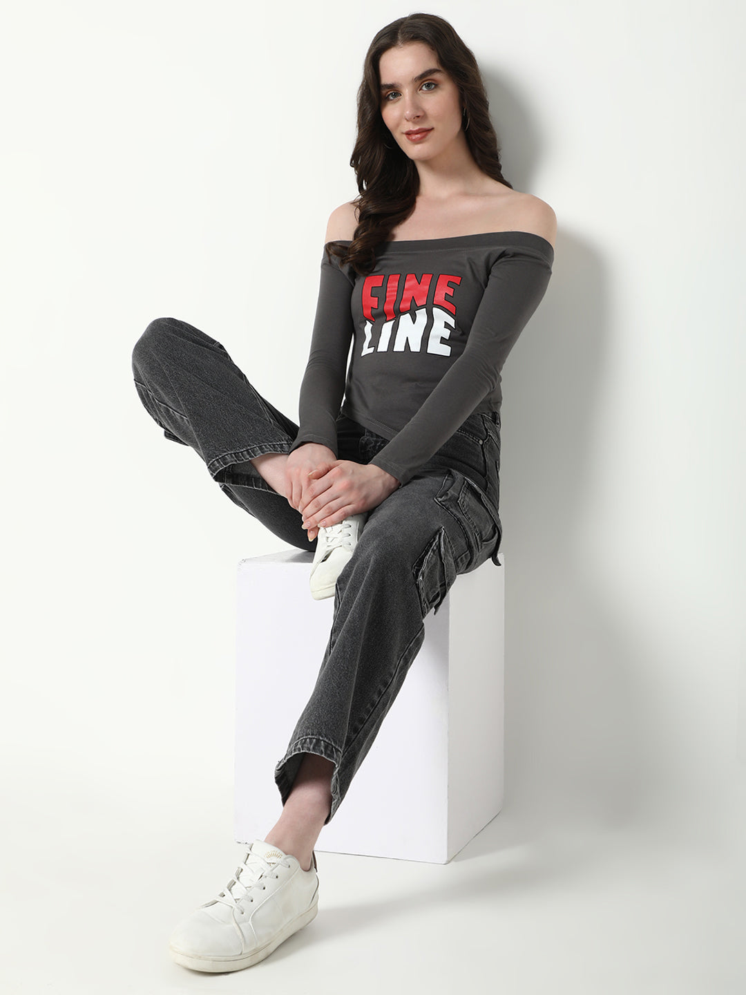 Women Graphic Grey T Shirt