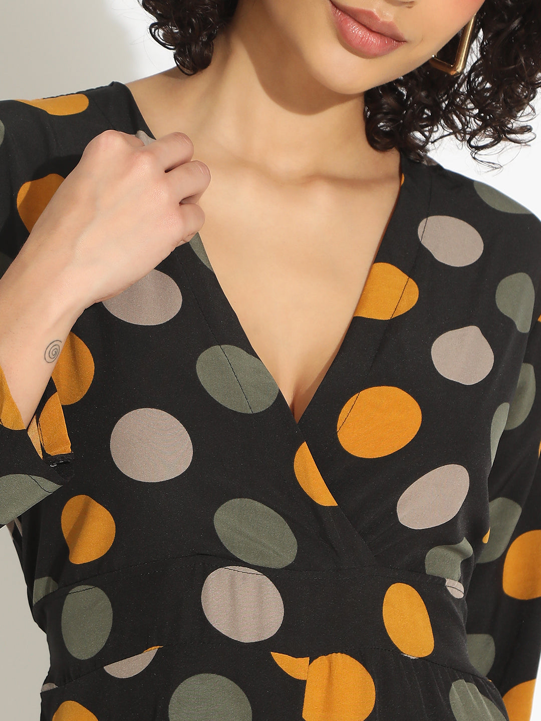 Women's Black Polka Dot Jumpsuit