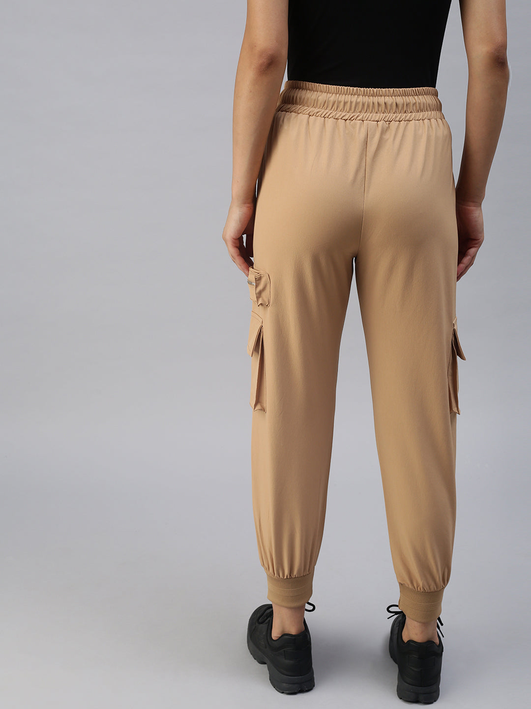 Women Solid Beige Trackpant