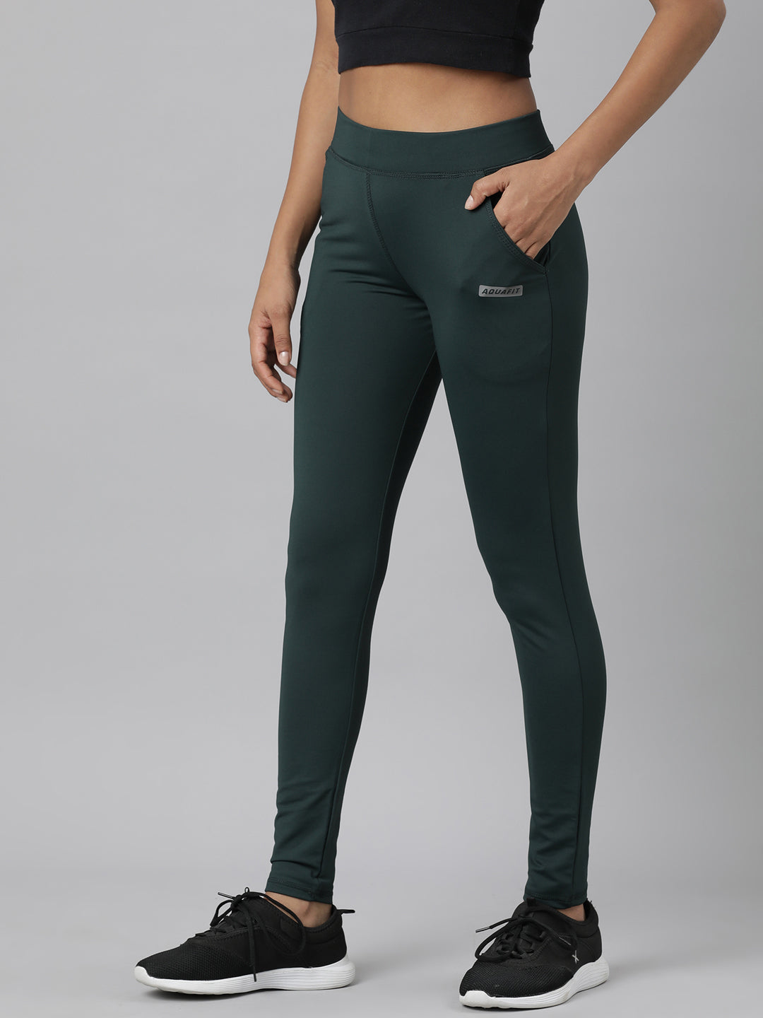 Women Green Solid Trackapant