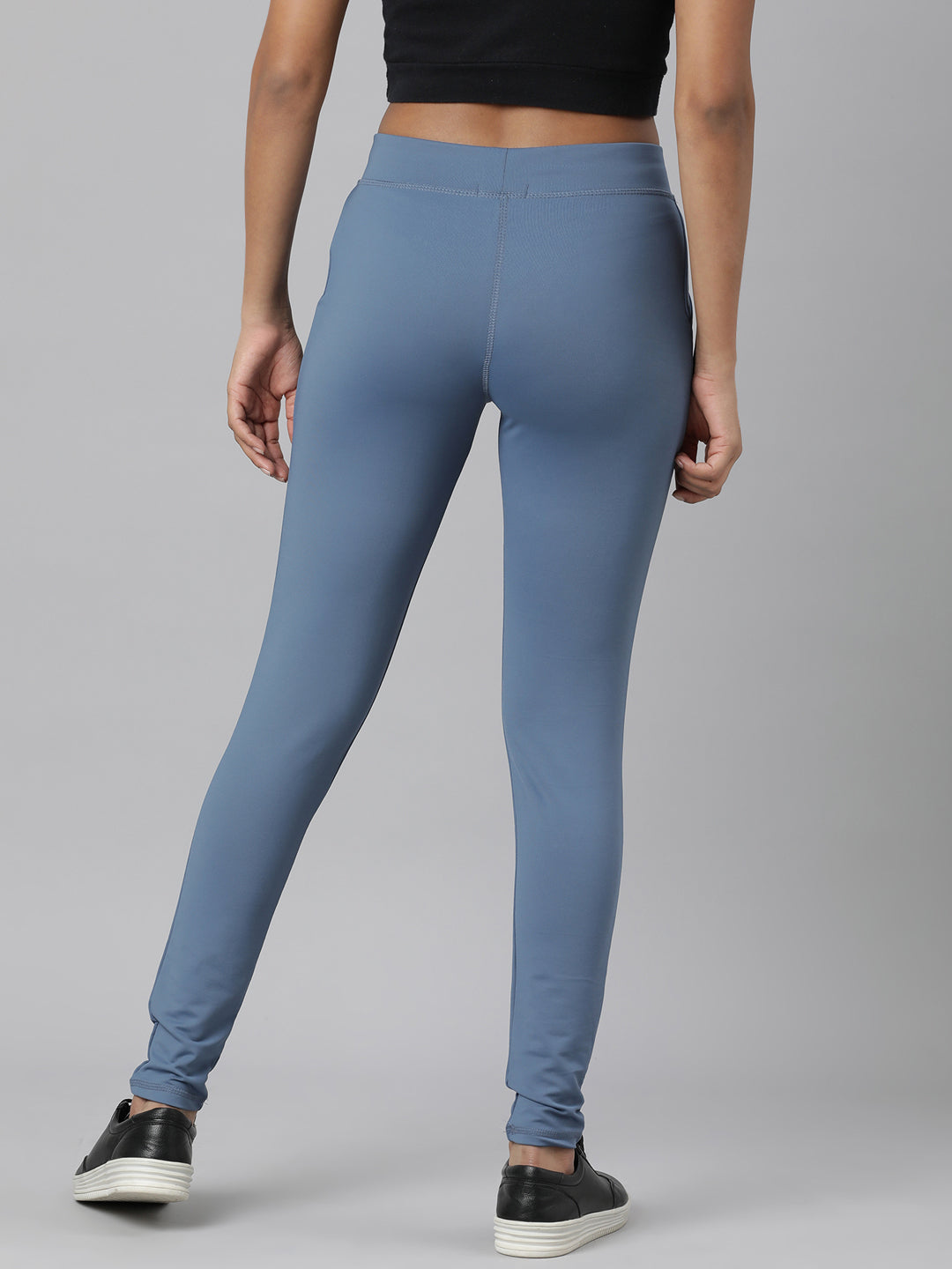 Women Blue Solid Trackapant