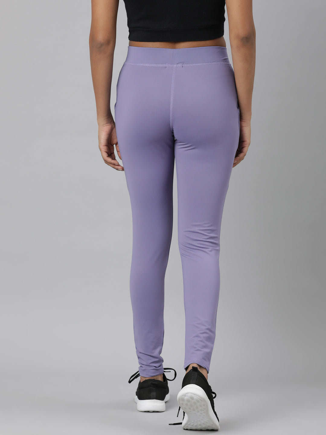 Women Lavender Solid Trackapant