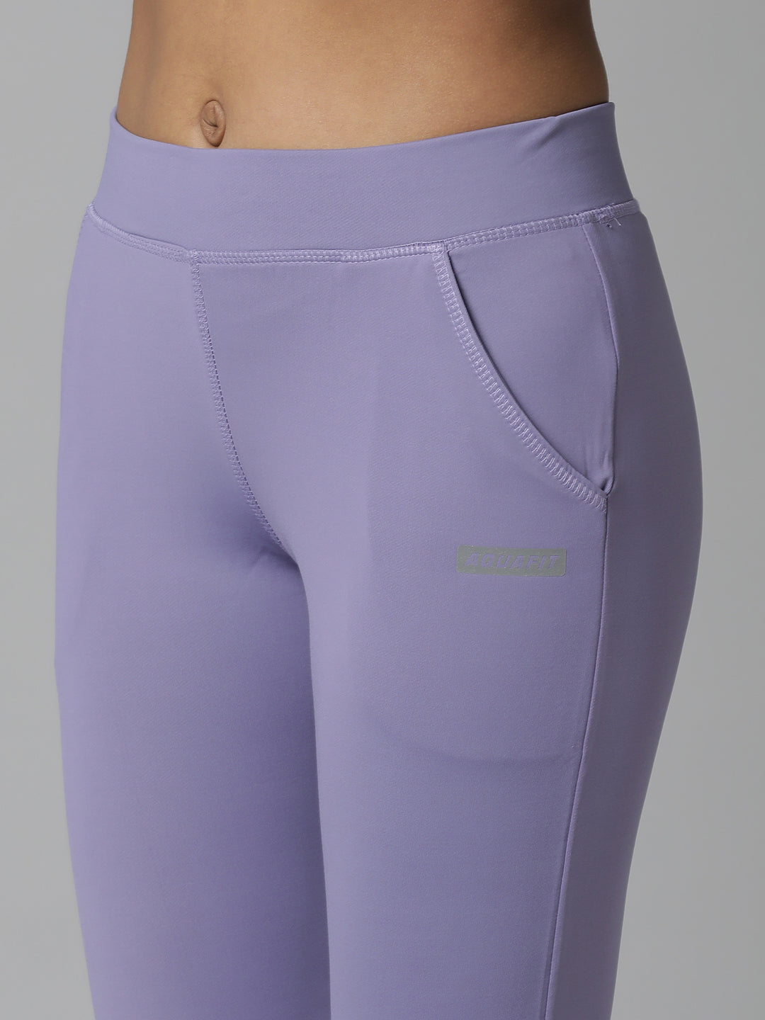 Women Lavender Solid Trackapant