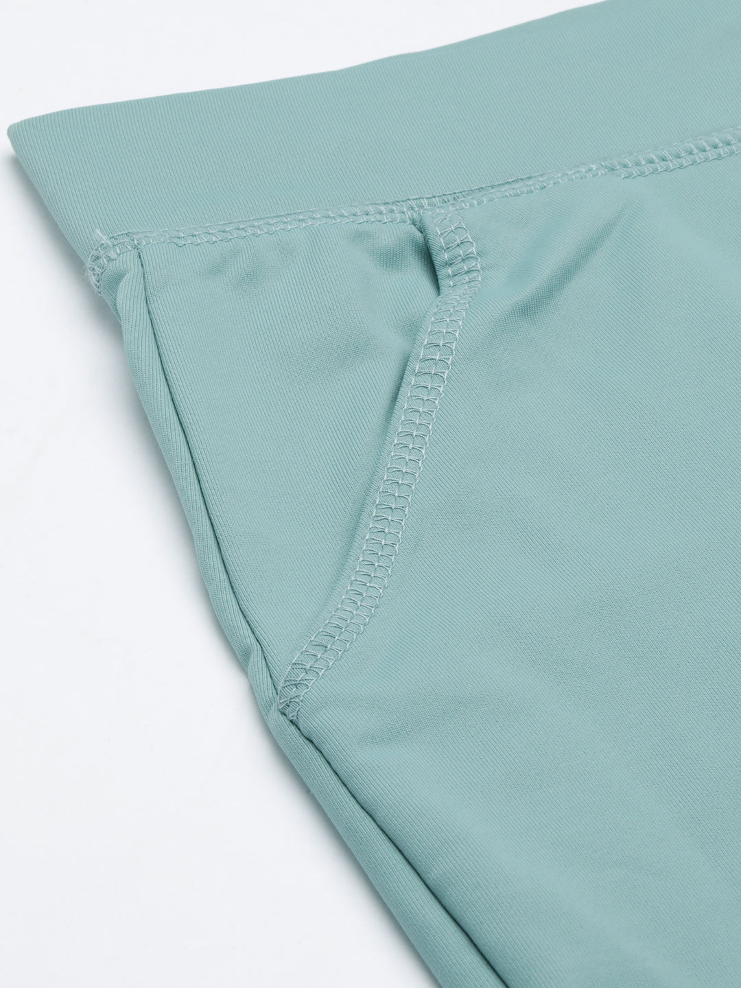 Women Sea Green Solid Trackapant