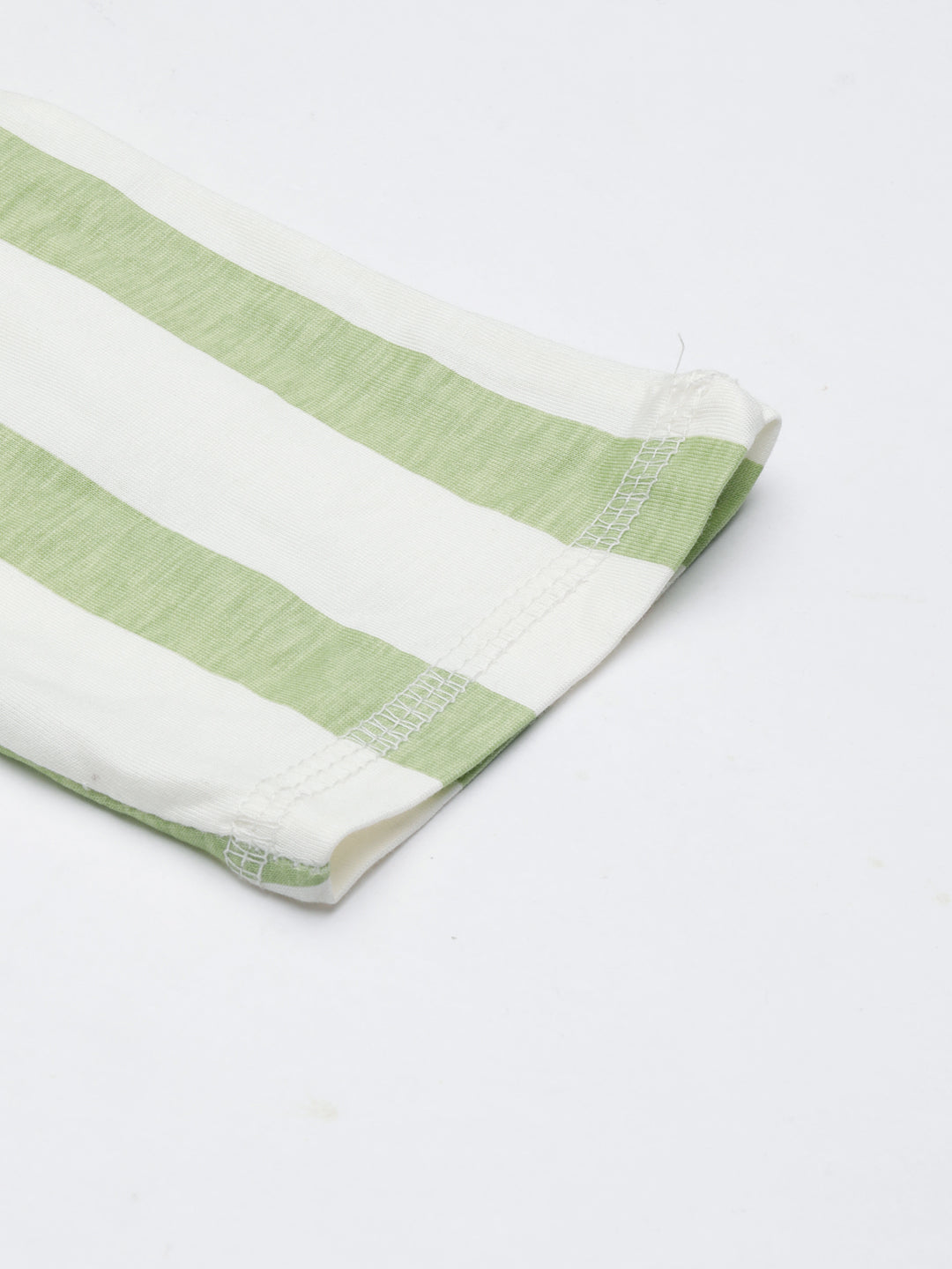 Women Green Striped Trackapant