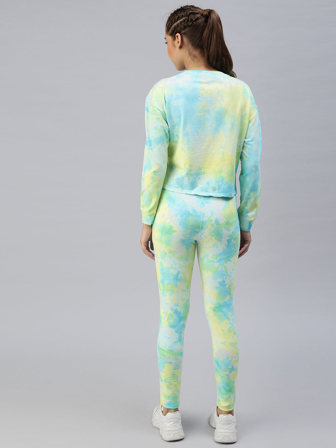 Women Tie and Dye Yellow Tracksuit