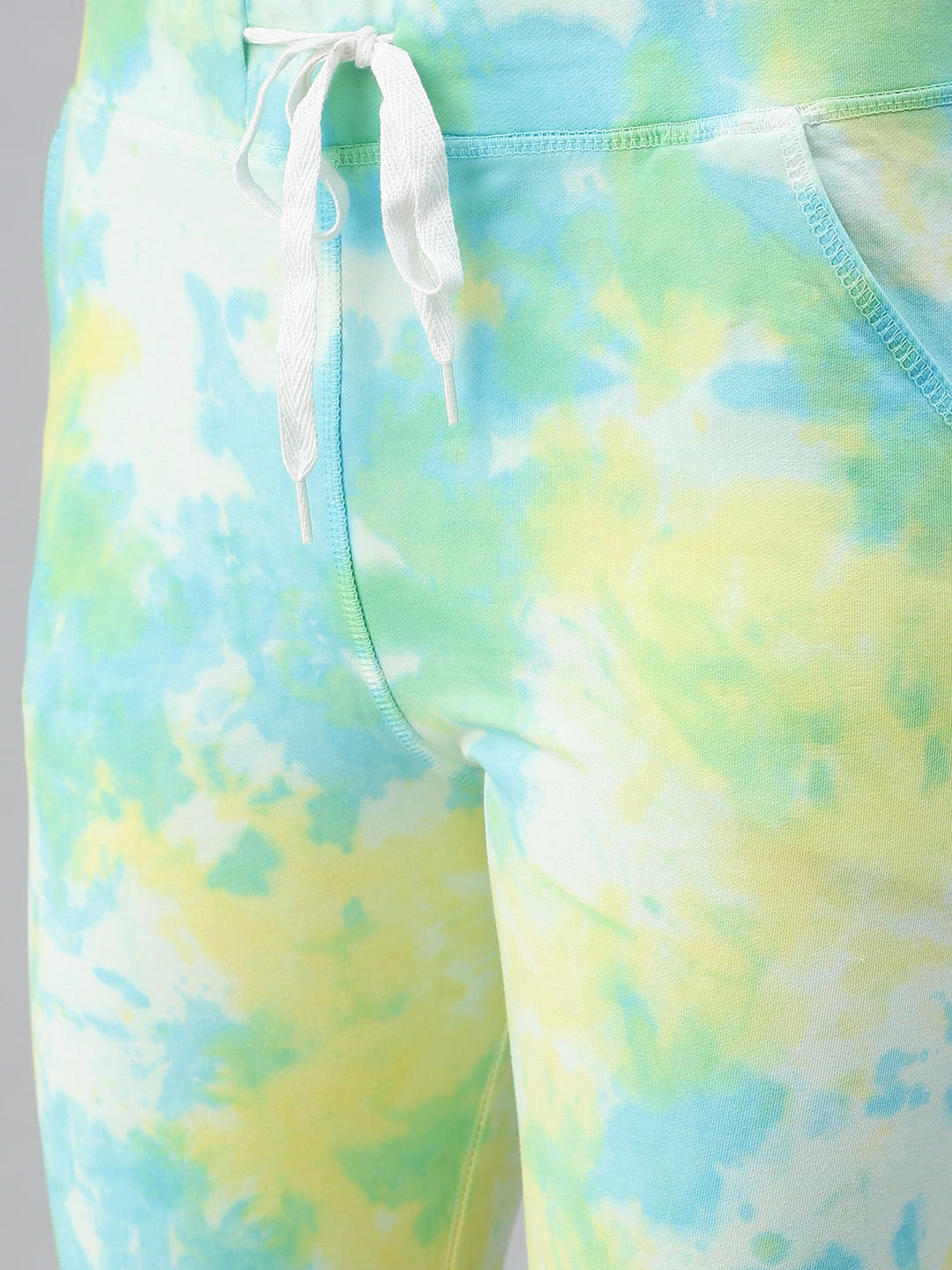 Women Tie and Dye Yellow Tracksuit