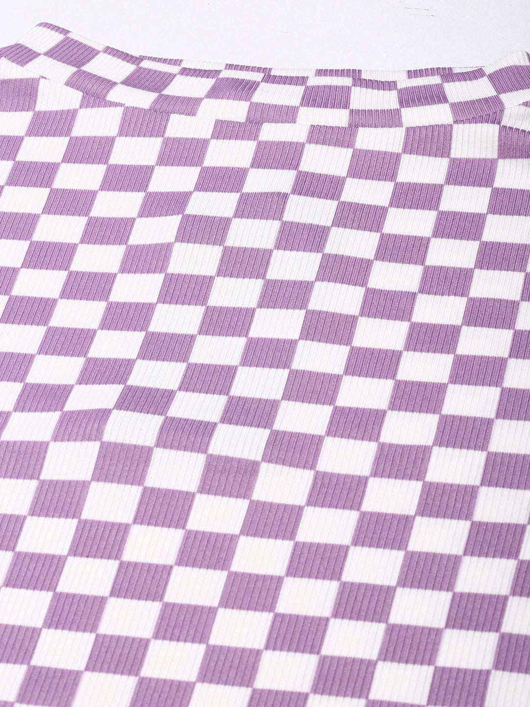 Women Lavender Checked Tracksuit