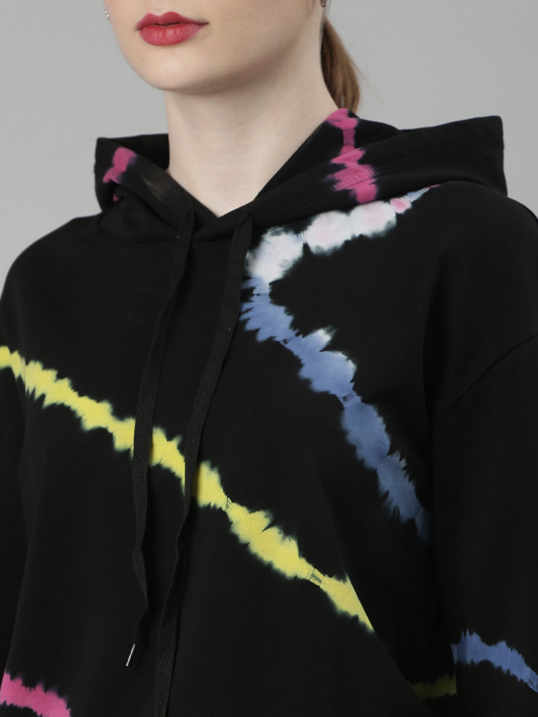 Women's Black Abstract Tracksuit