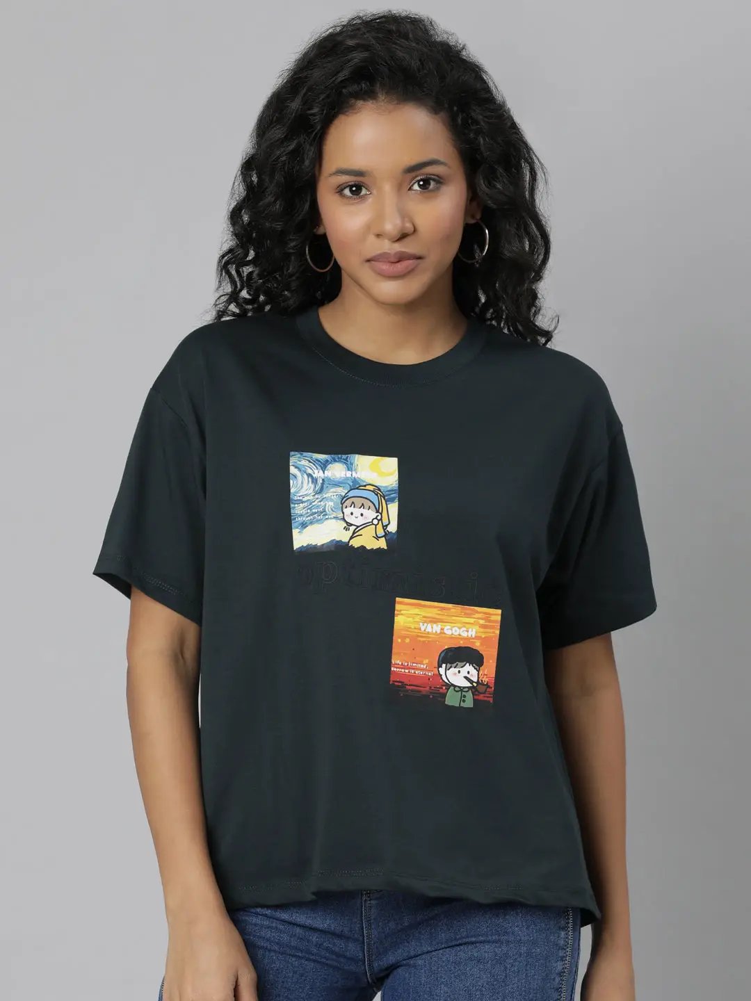 Women's Solid Green T-Shirt - Uncategorized from SHOWOFFFF