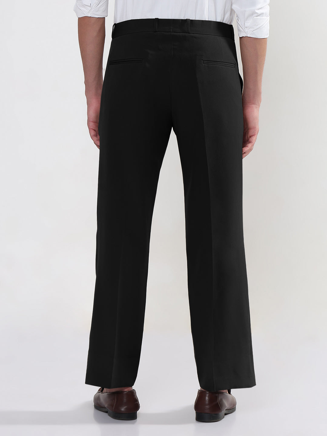 Men's Black Regular Fit Korean Trousers