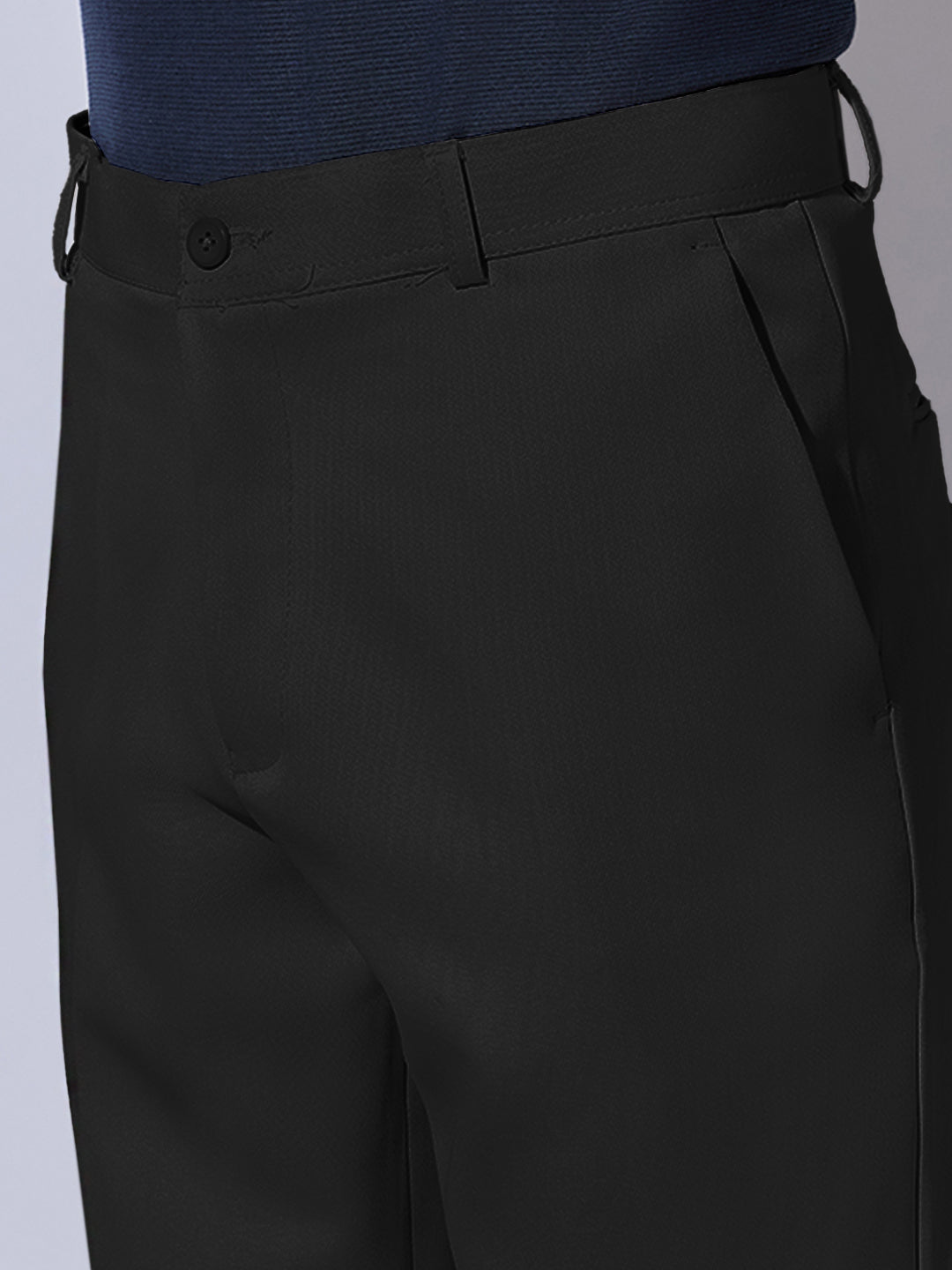 Men's Black Bootcut Fit Trousers