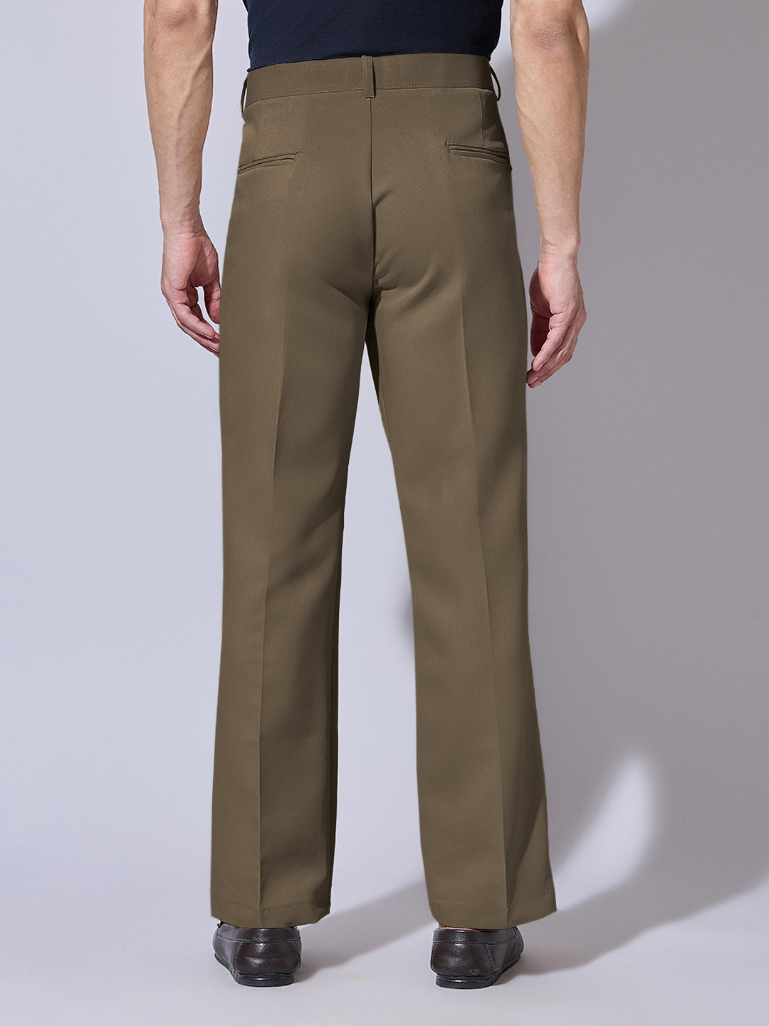 Men's Khaki Bootcut Fit Trousers