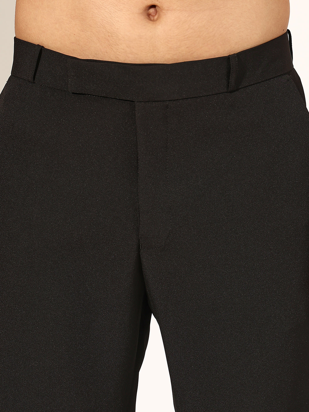 Men's Flared Black Formal Korean Trousers