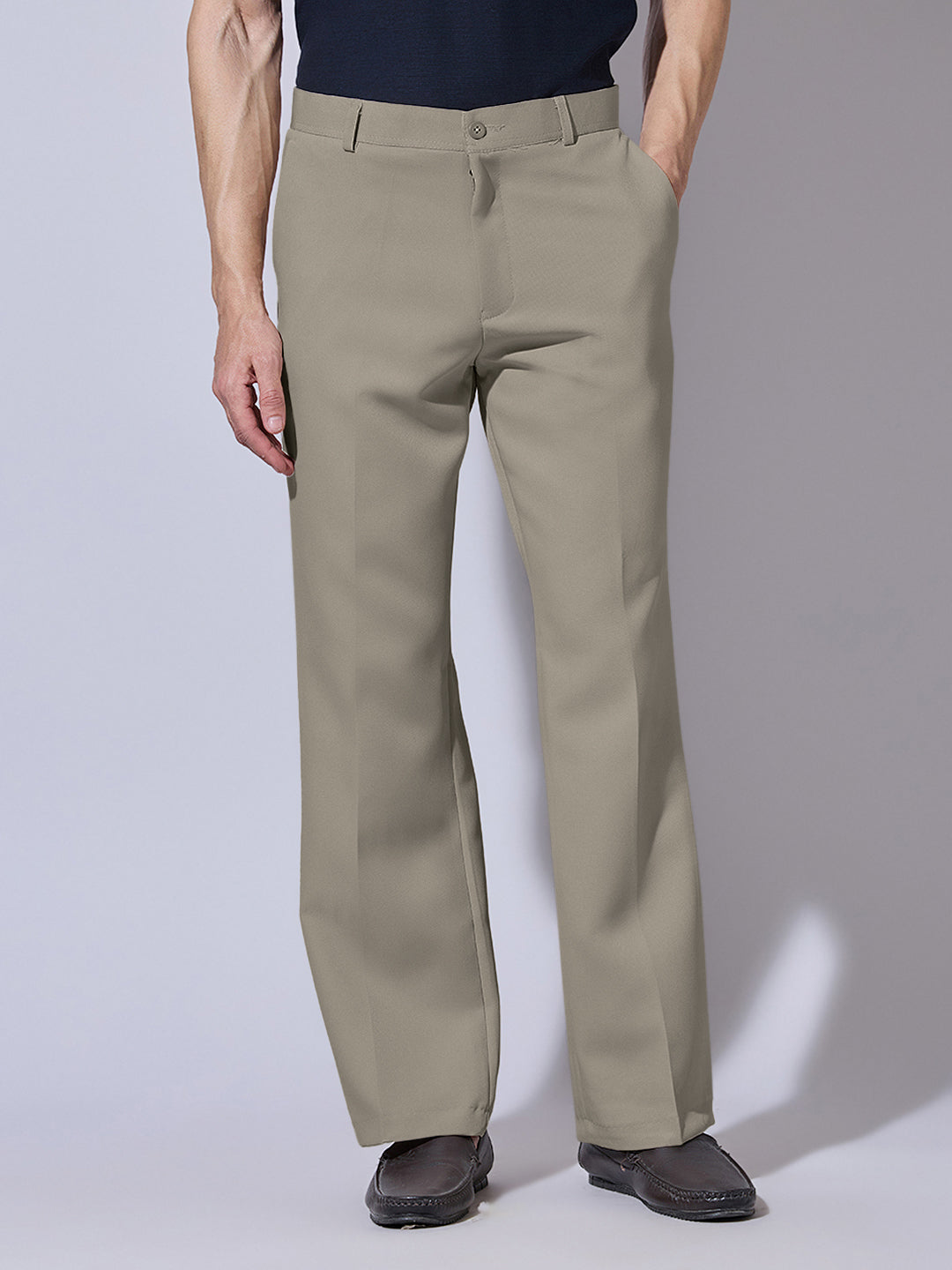 Men's Grey Korean Baggy Fit Trousers