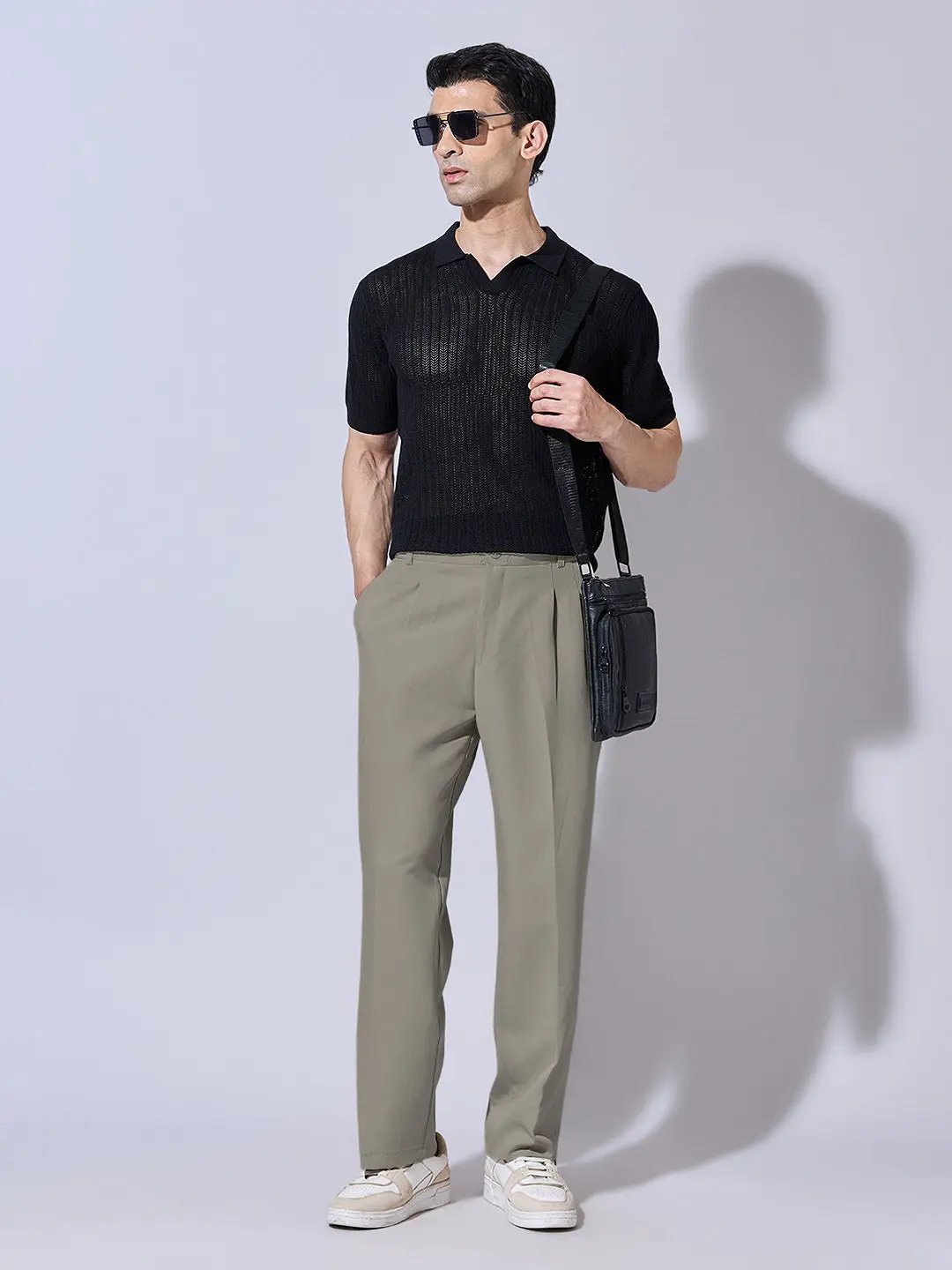 Men's Grey Korean Baggy Fit Trousers - Uncategorized from SHOWOFFFF