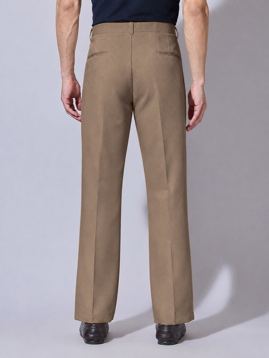 Men’s Brown Regular Fit Formal Trousers