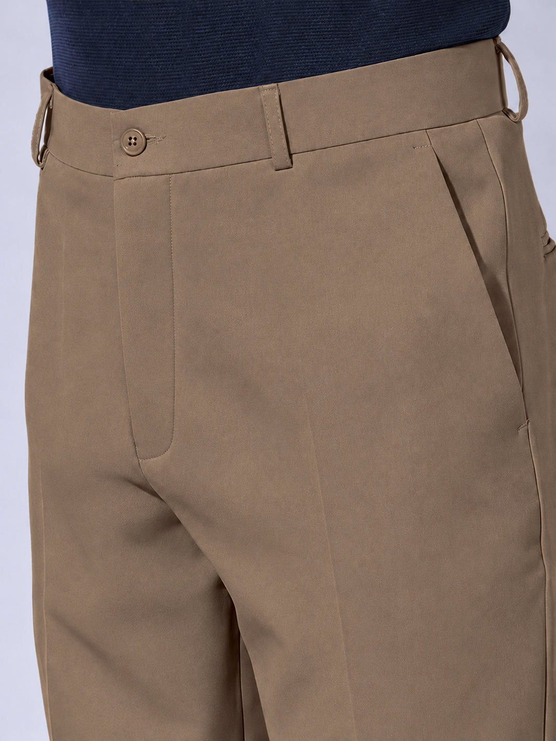 Men’s Brown Regular Fit Formal Trousers