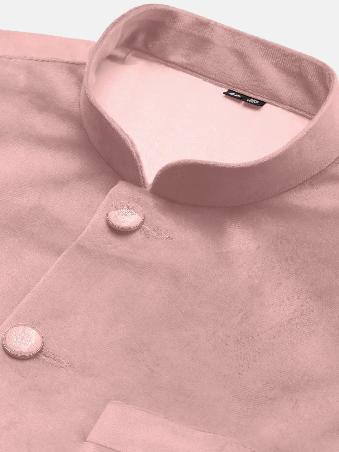 Men's Pink Solid Nehru Jacket