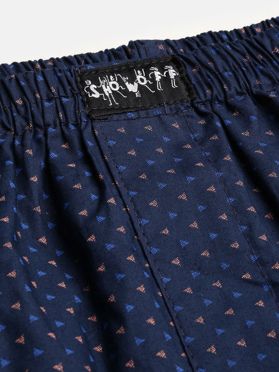 Men Printed Cotton Navy Blue Boxer