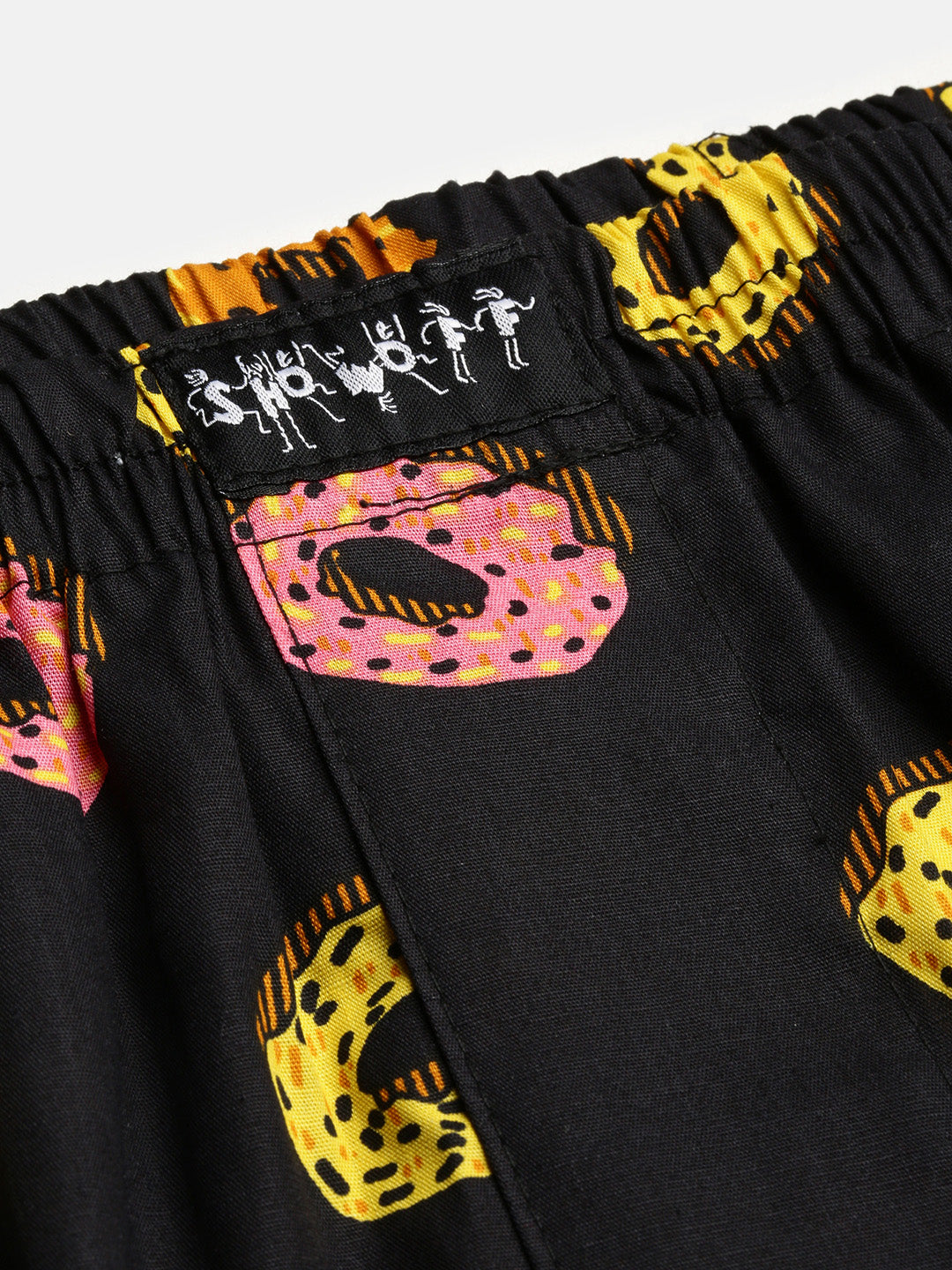 Men Printed Cotton Black Boxer